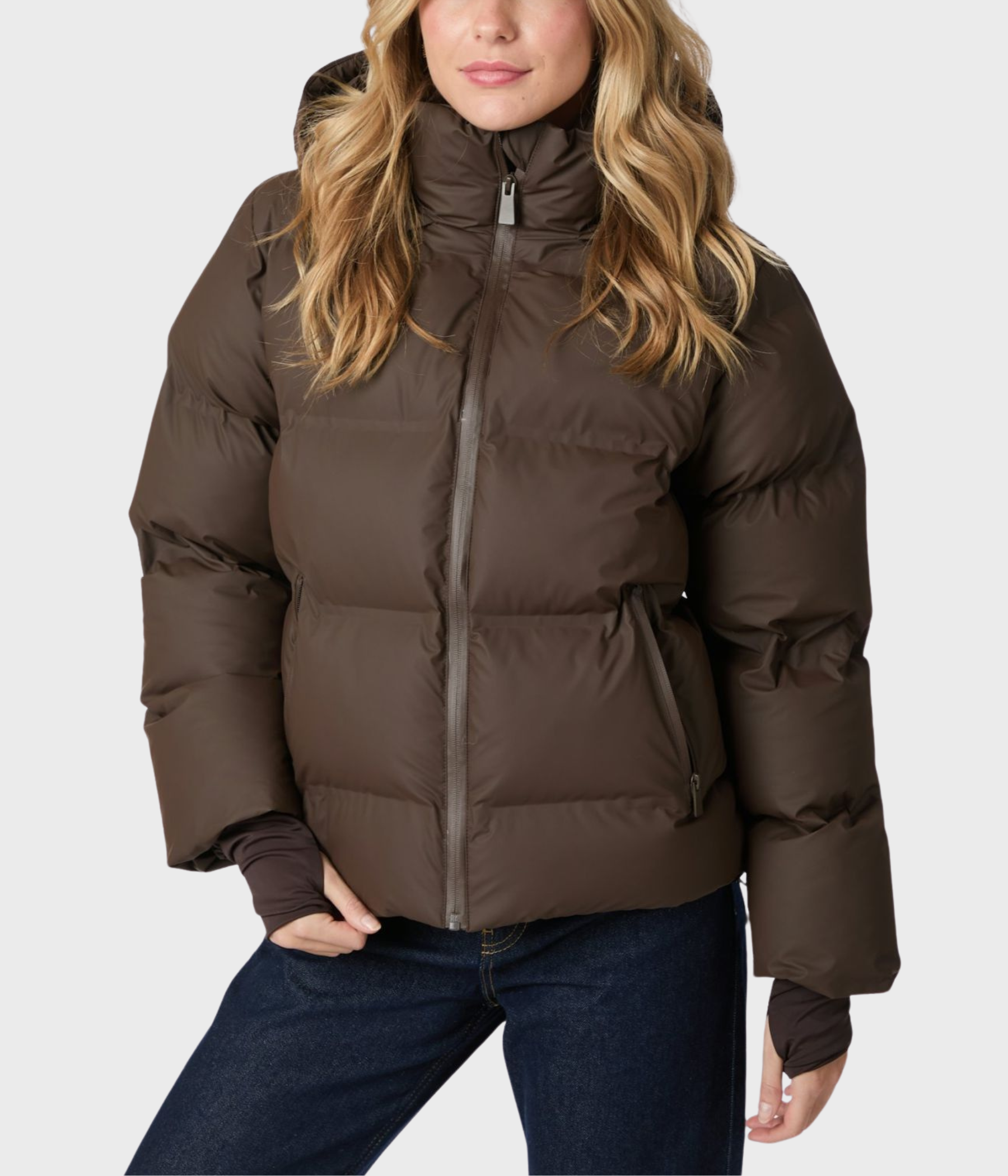 Fox C Puffer Jacket (676 DARK BROWN)