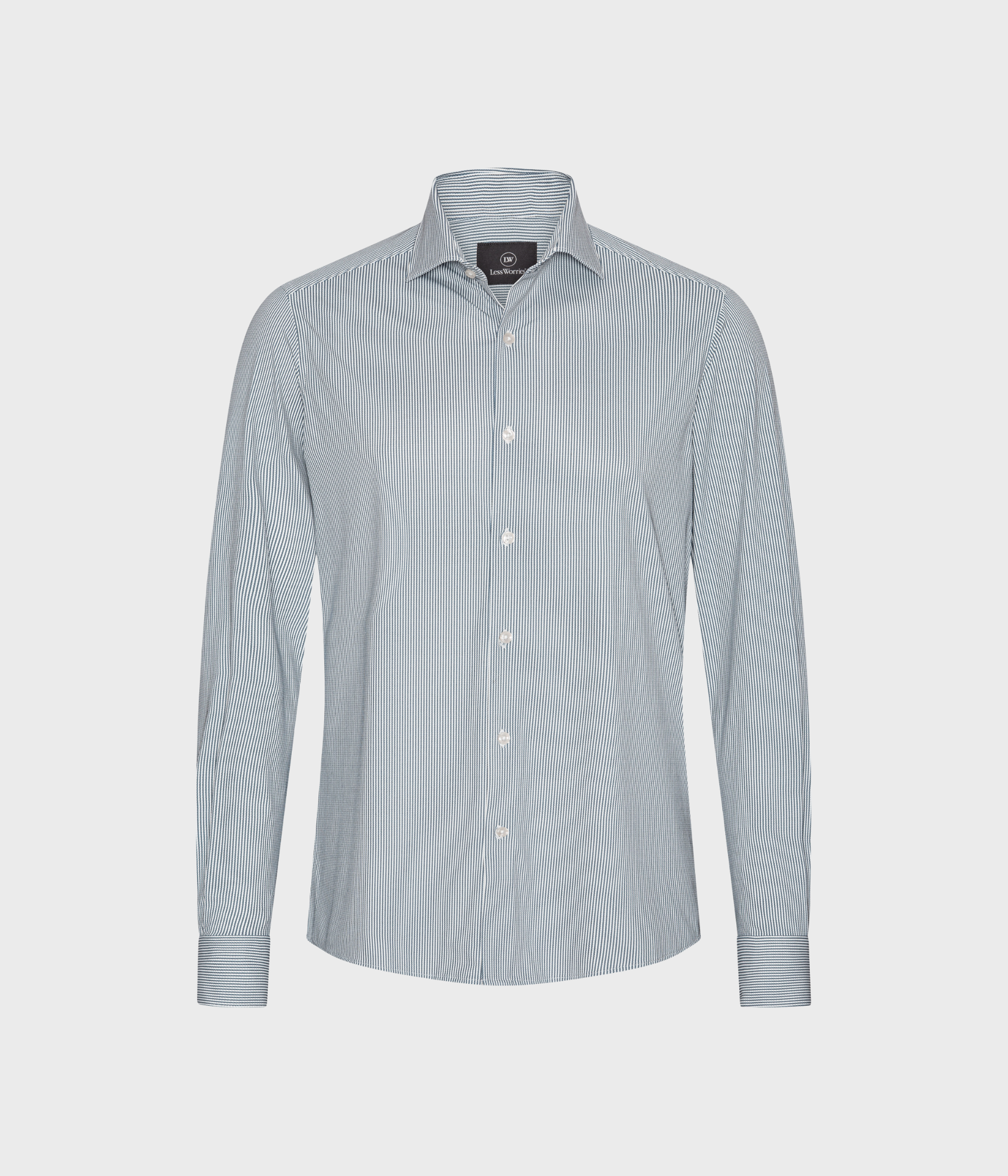 Stretch Shirt. (Blue Pinstripe)