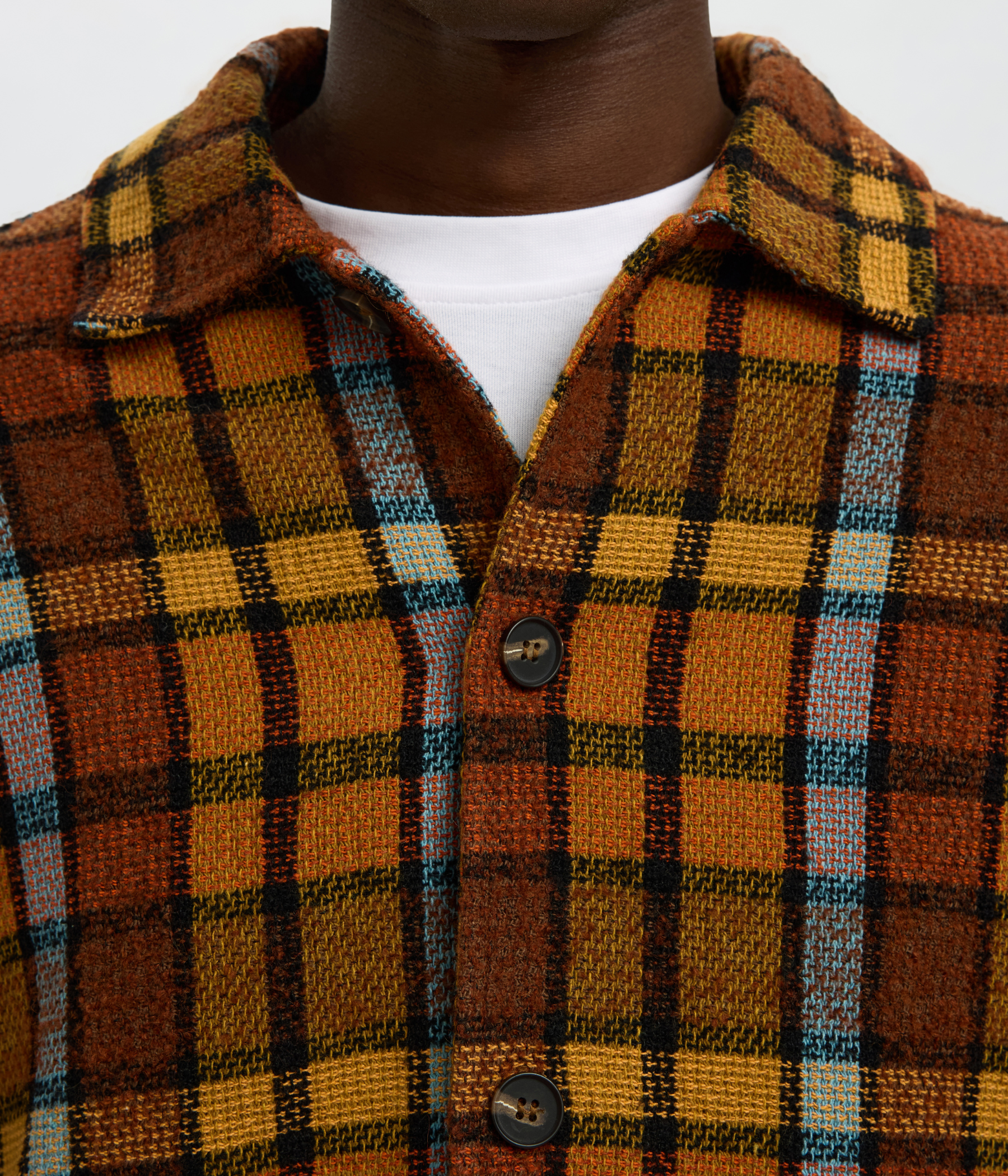 SLHRLXTOBY NF OVERSHIRT. (Symphonic Sunset Checks:Multi Checks)