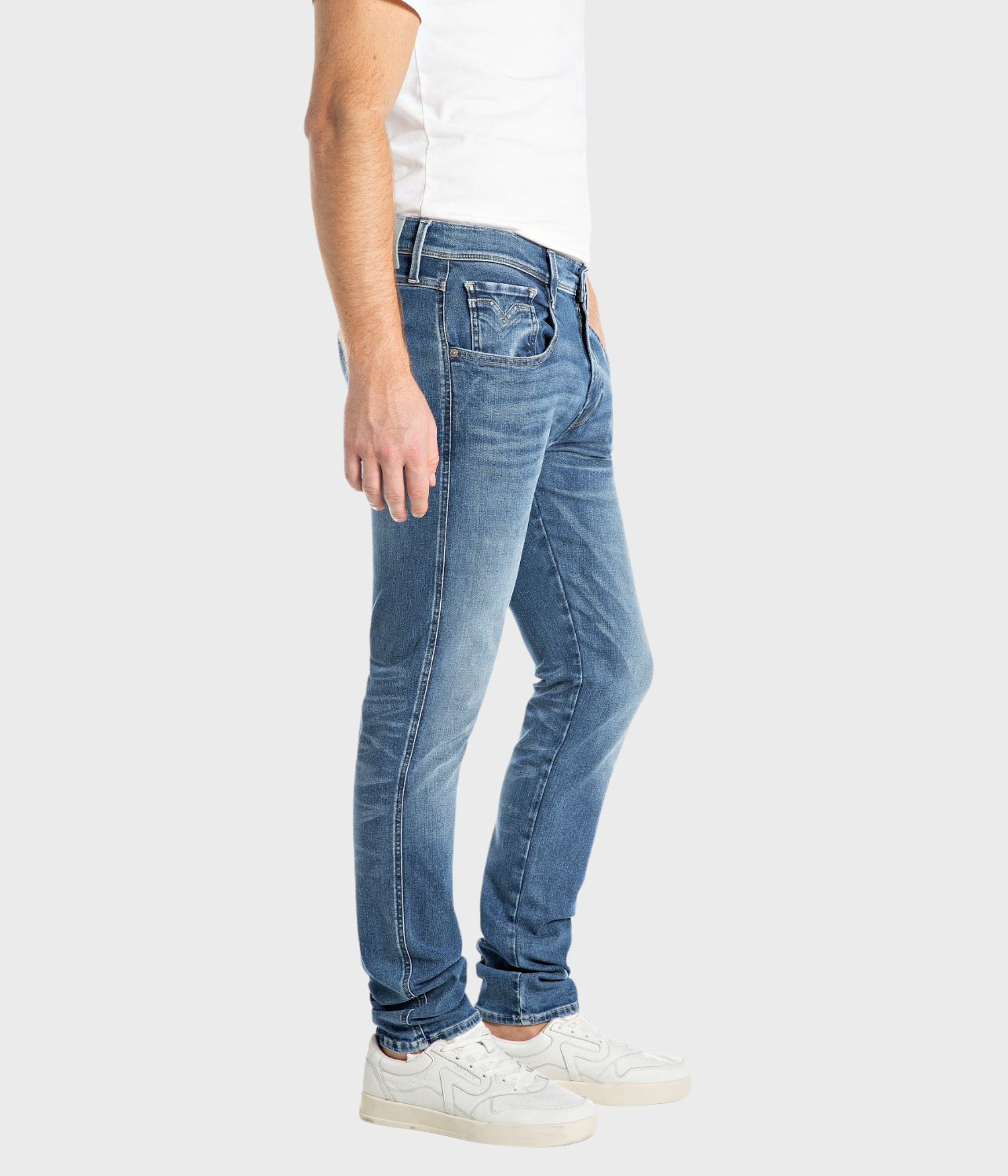 Trousers ANBASS HYPERFLEX ORIGINAL. (009 MEDIUM BLUE Dark wash tone)