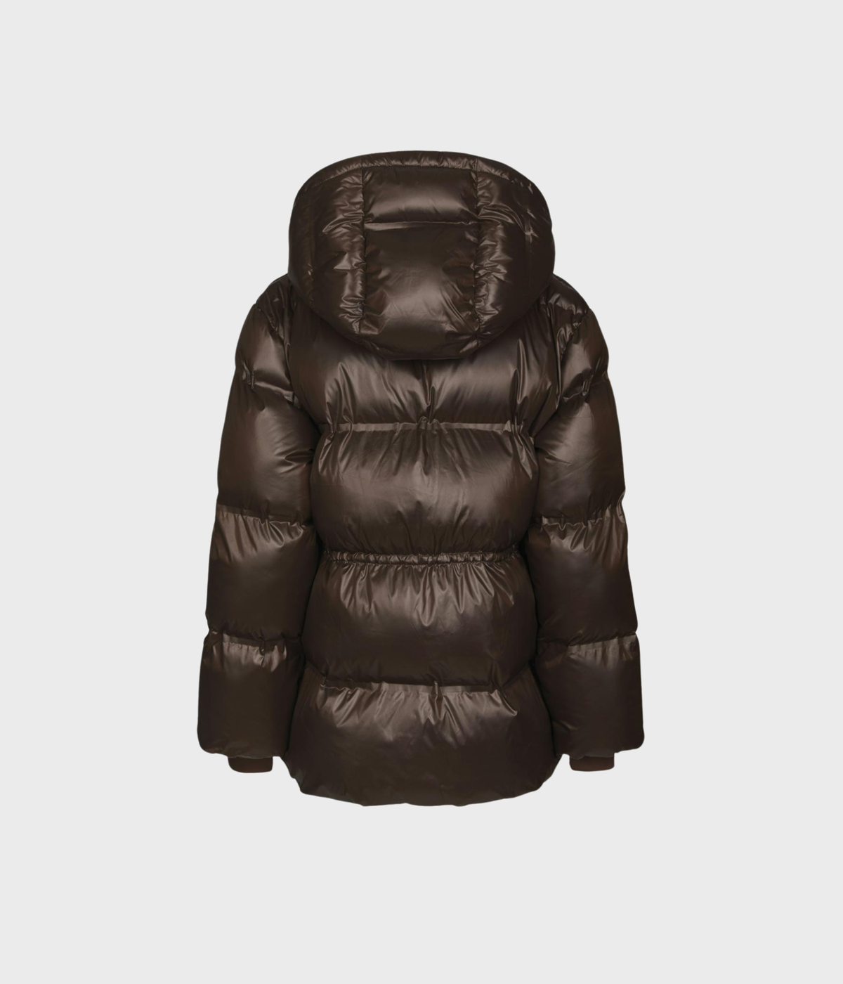 Clotilde Shiny Puffer Jacket (584 Chocolate Brown)