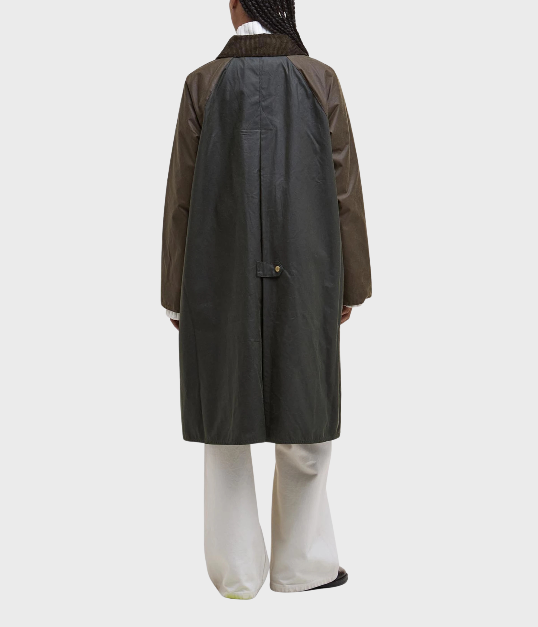 Barbour Evette Wax Jacket (OL52 Fern/Beech/Ancient Tartan)