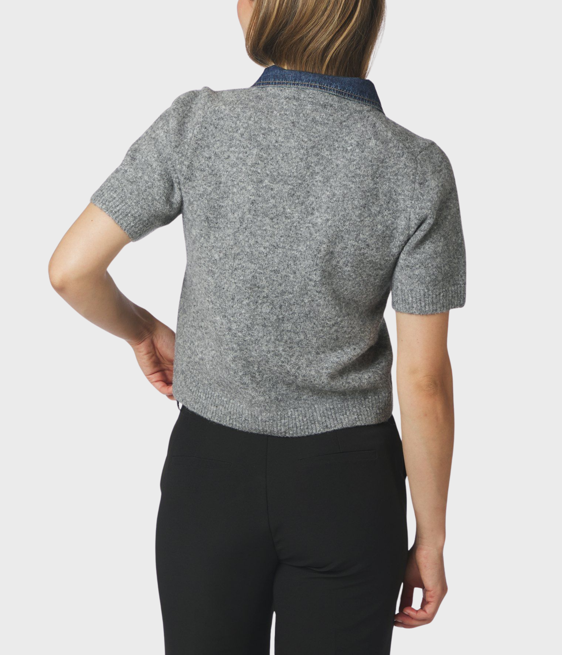 Amoria Knit Cardigan (Grey Melange)