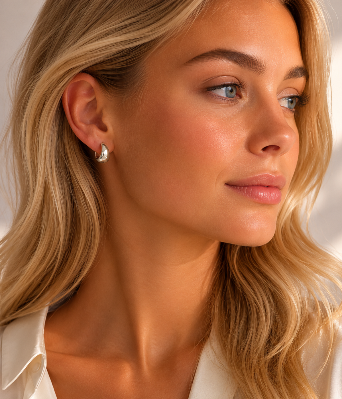 Honey Drop Ring Ear (silver)