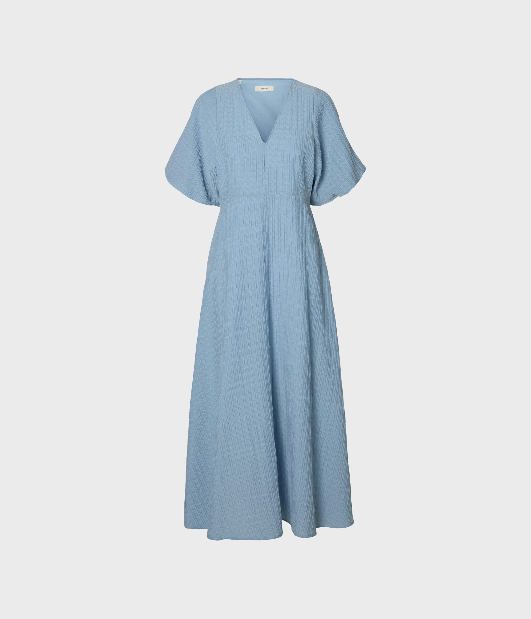 Slfmaddie Ss Closed Back Midi Dress Noos (Dusty Blue)