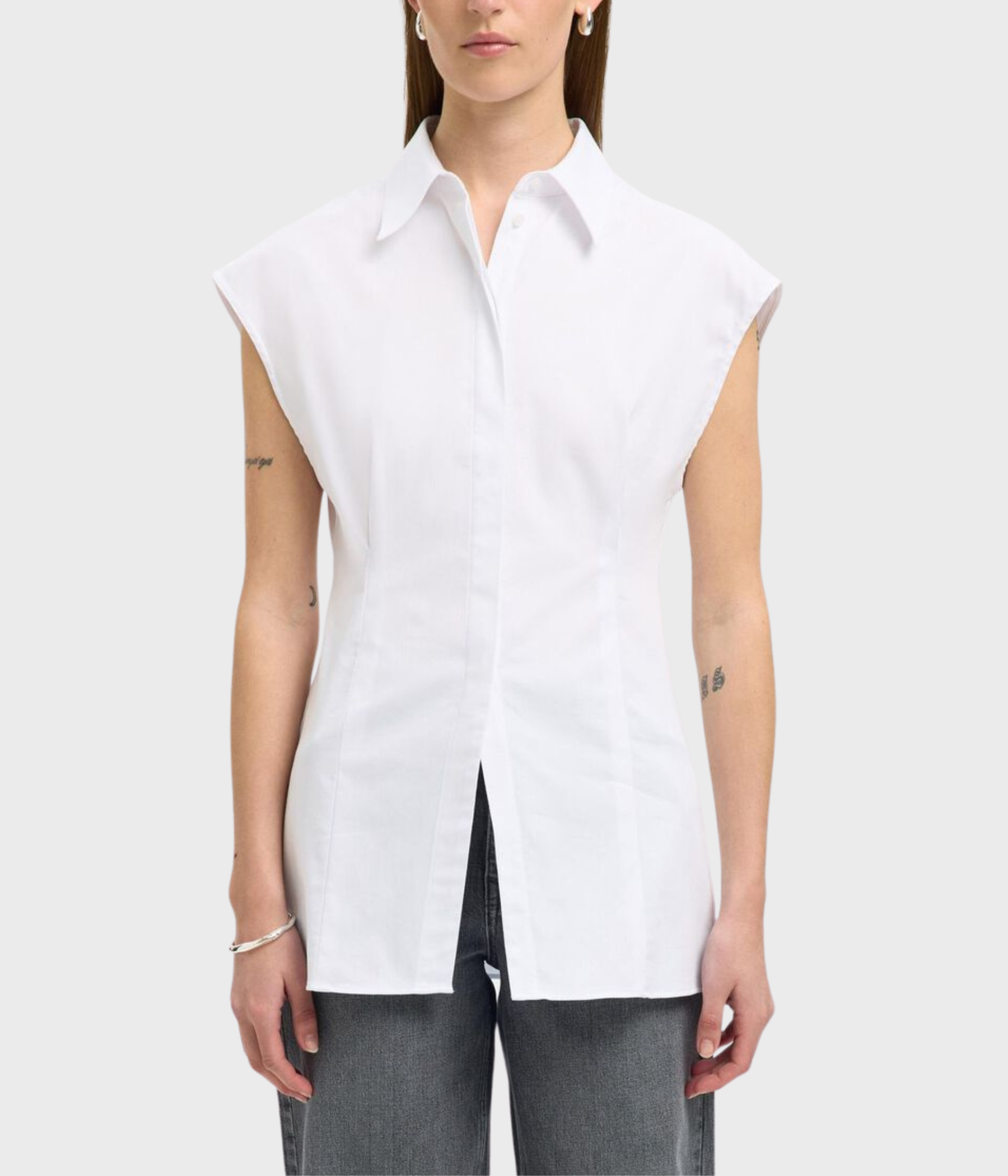 SLFFINA SLIM SS SHIRT B (Bright White)