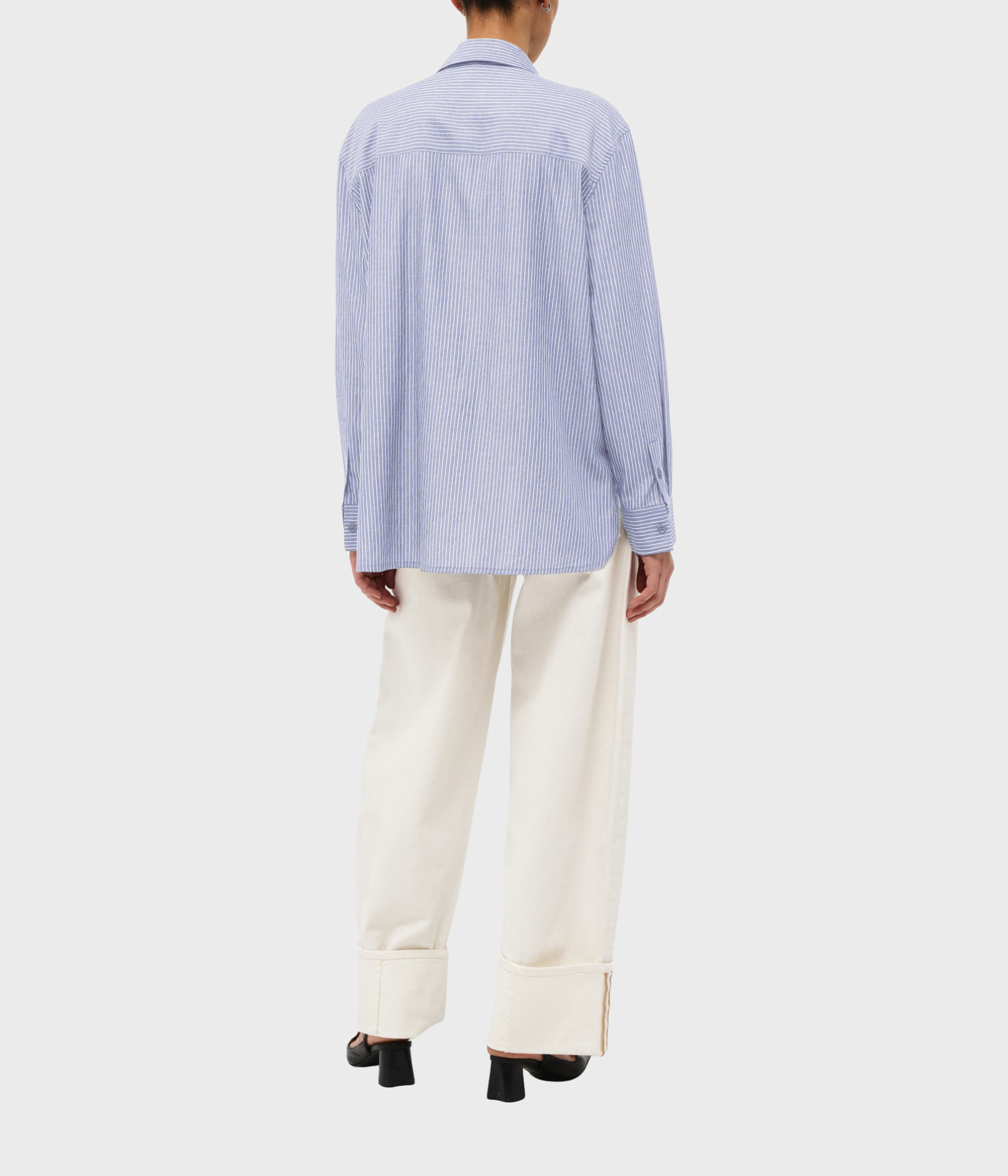 MIRAGE DRAPE SHIRT S (7020 FRENCH NAVY STRIPE)