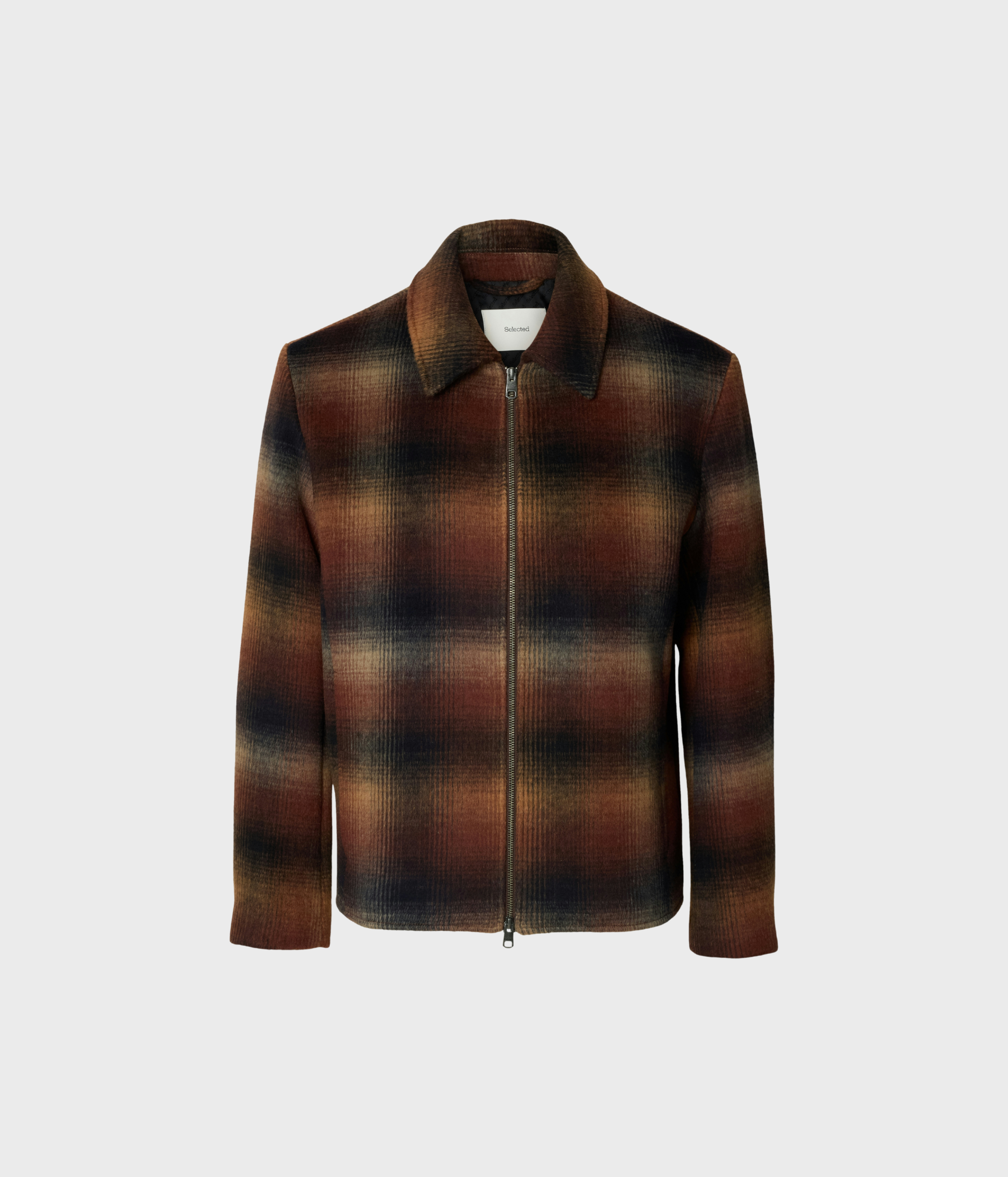 Slmlaughlin Wool Blend Jkt #S (Monks Robe Checks:BLACK / SAND)