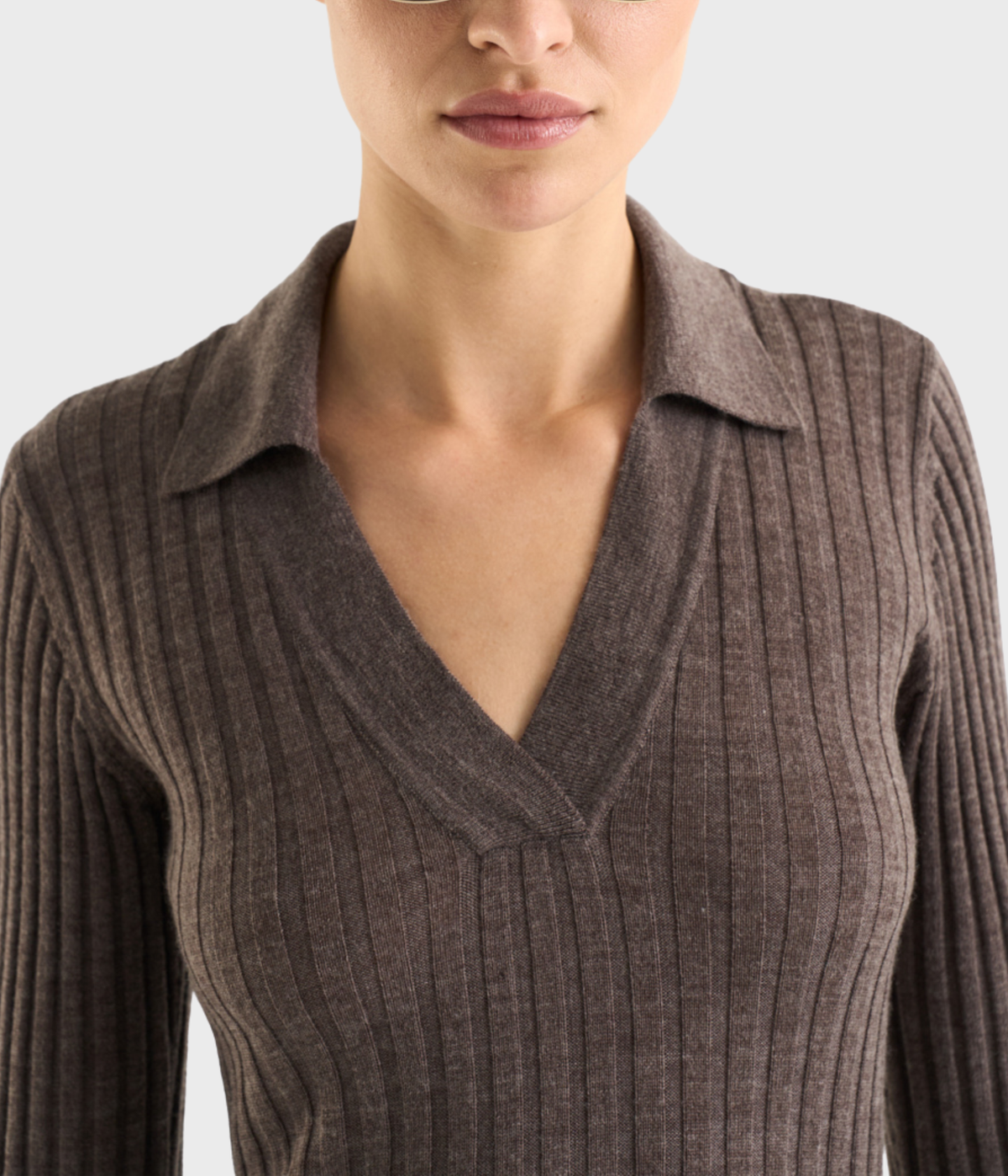 Veloria Knitted Top (Dk Taupe)