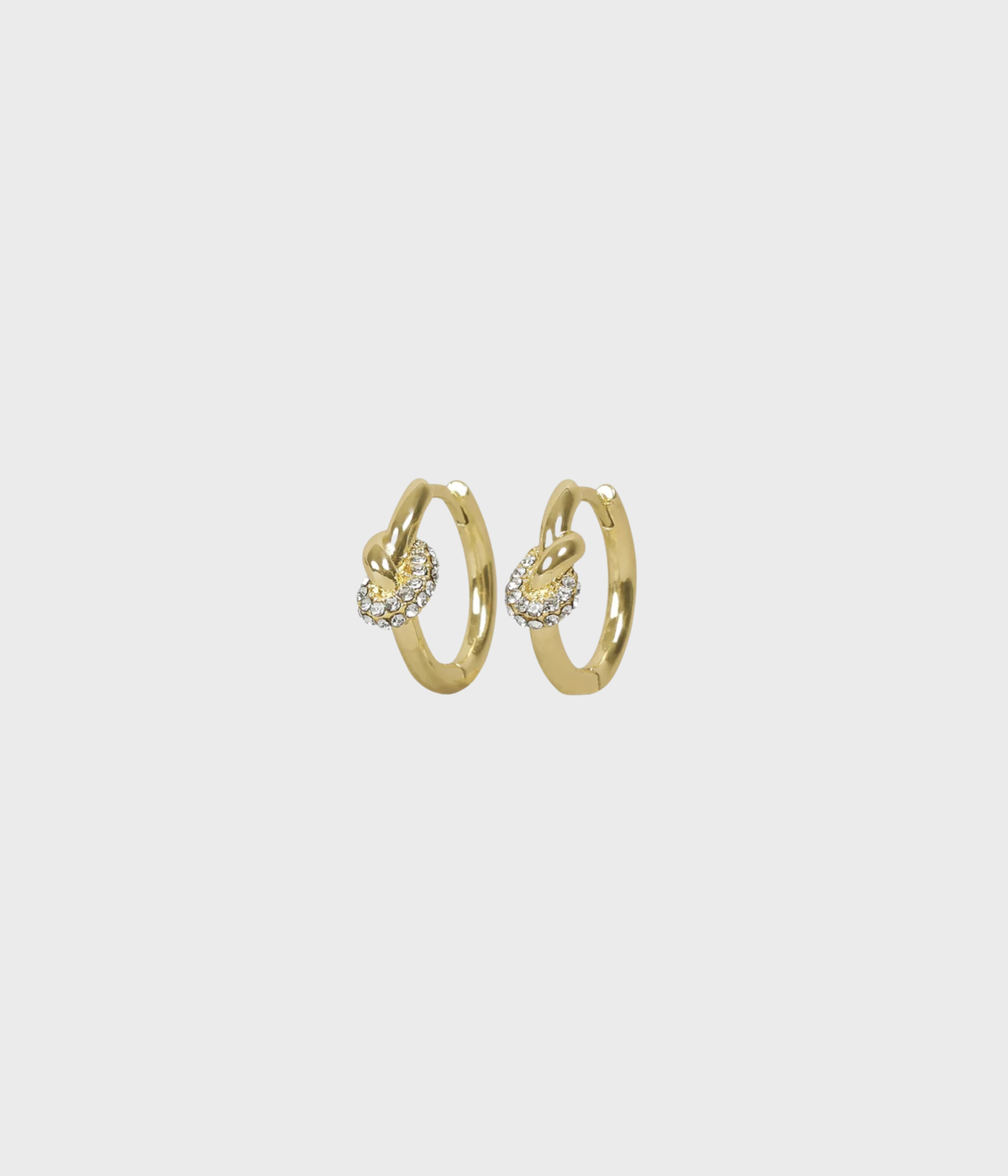 Everly Small Knot Crystal Ring Ear 15Mm (Gold)