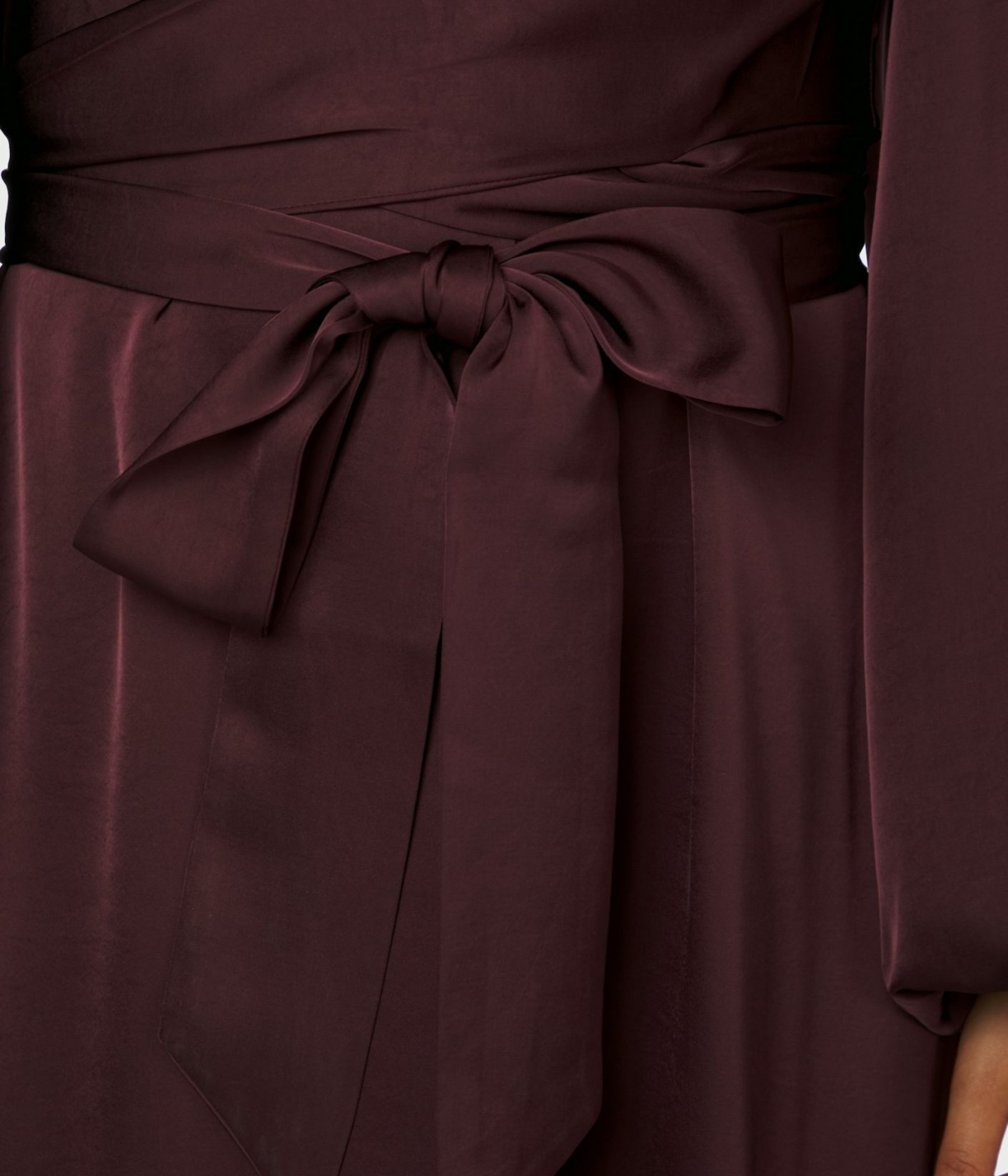 Rimini Heavy Sateen Dress. (174 Burgundy)