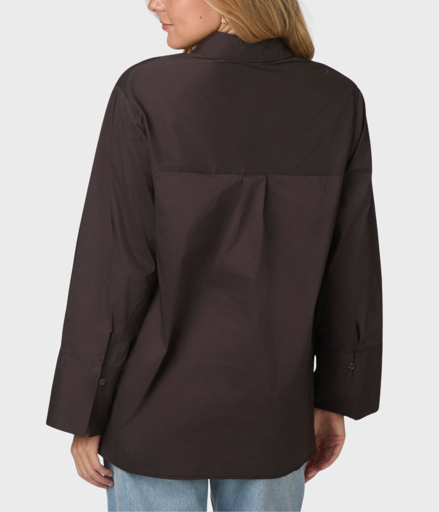 Dita Poplin Shirt (584 Chocolate Brown)
