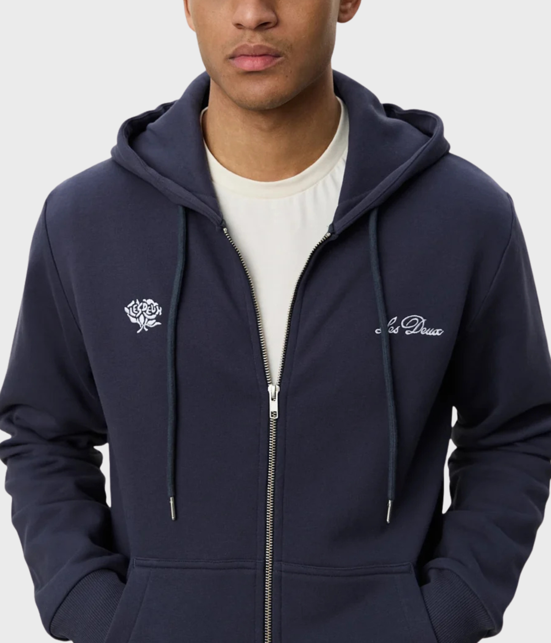 Deux Zipper Hoodie (424 India Ink Blue)