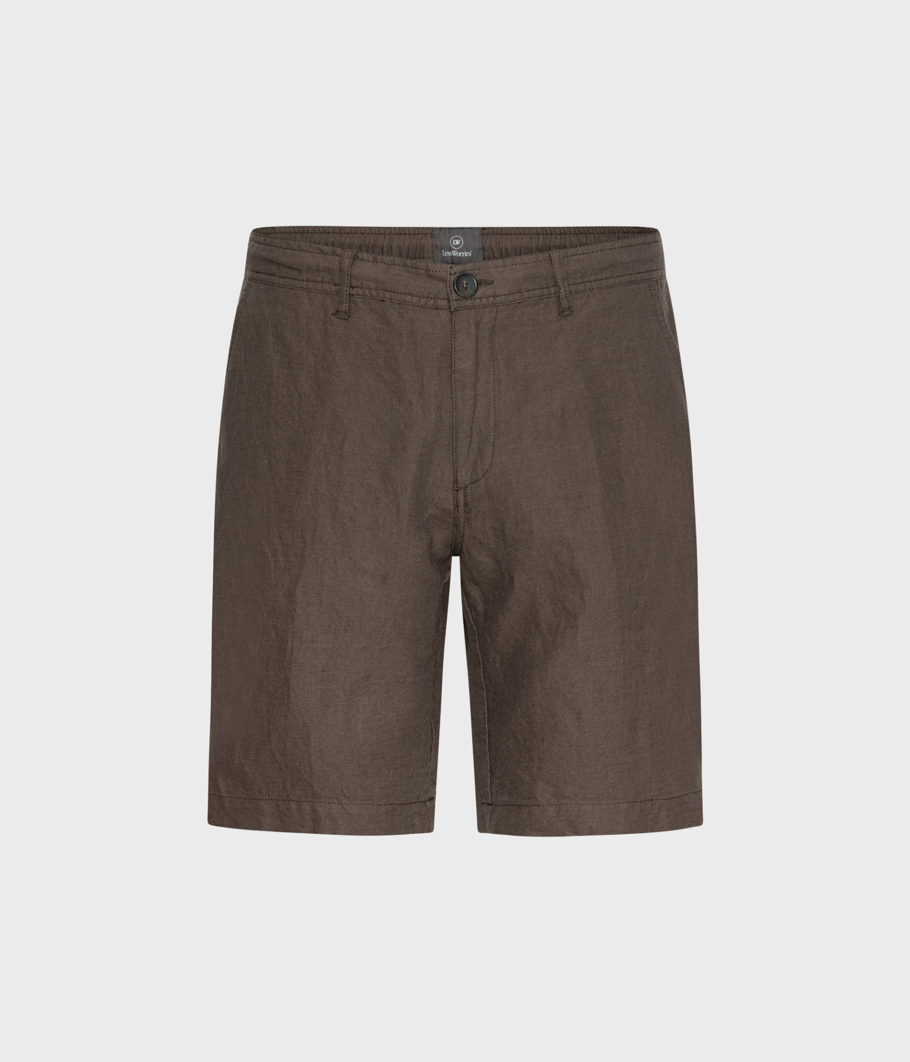 Linen Mix Shorts (Chocolate)