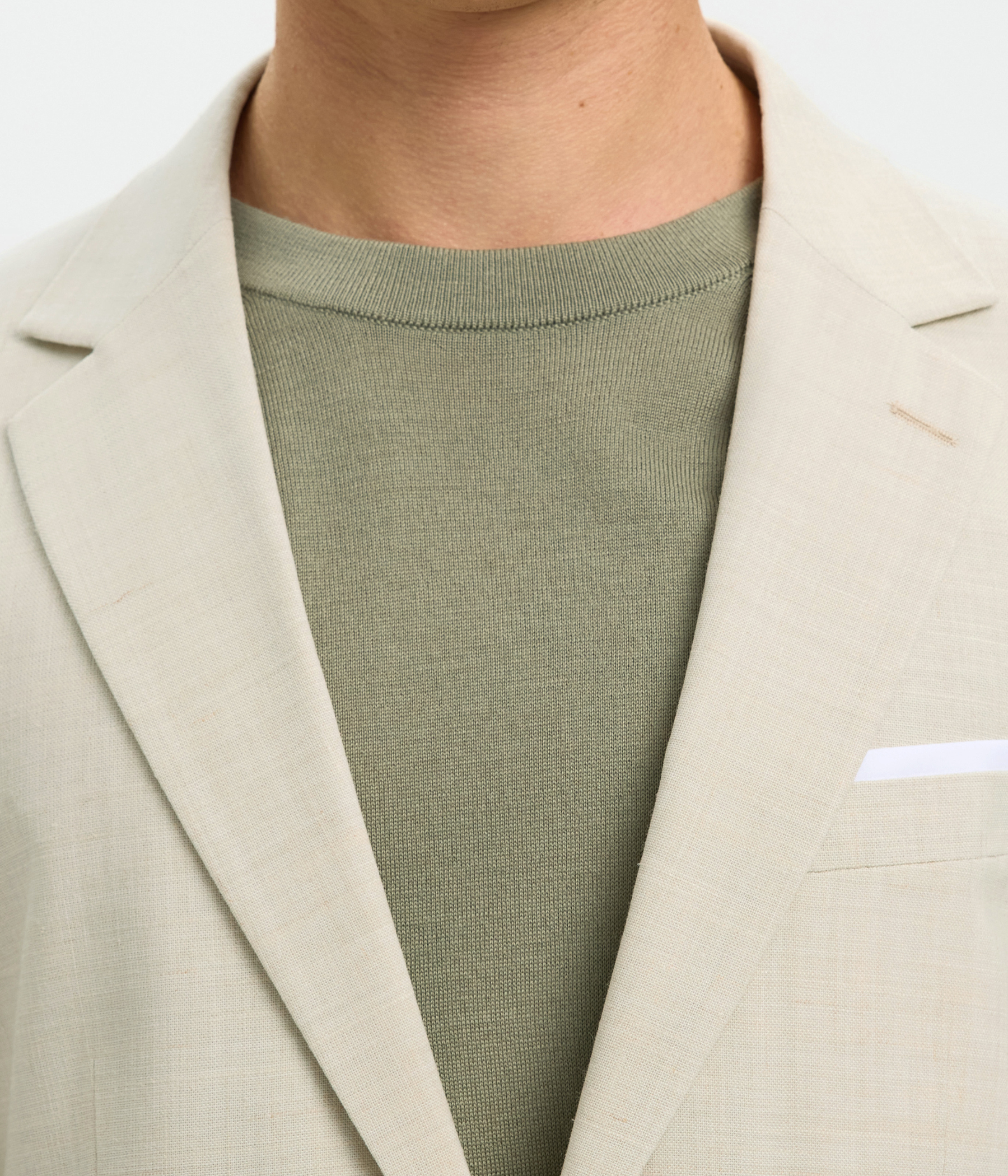 SLHSLIM-OASIS LINEN BLZ NOOS. (EGRET) - D.O. Design Only