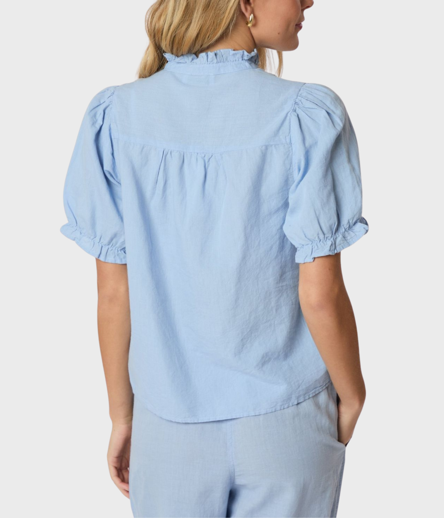 Odesa Linen Blouse. (145 Light Blue)