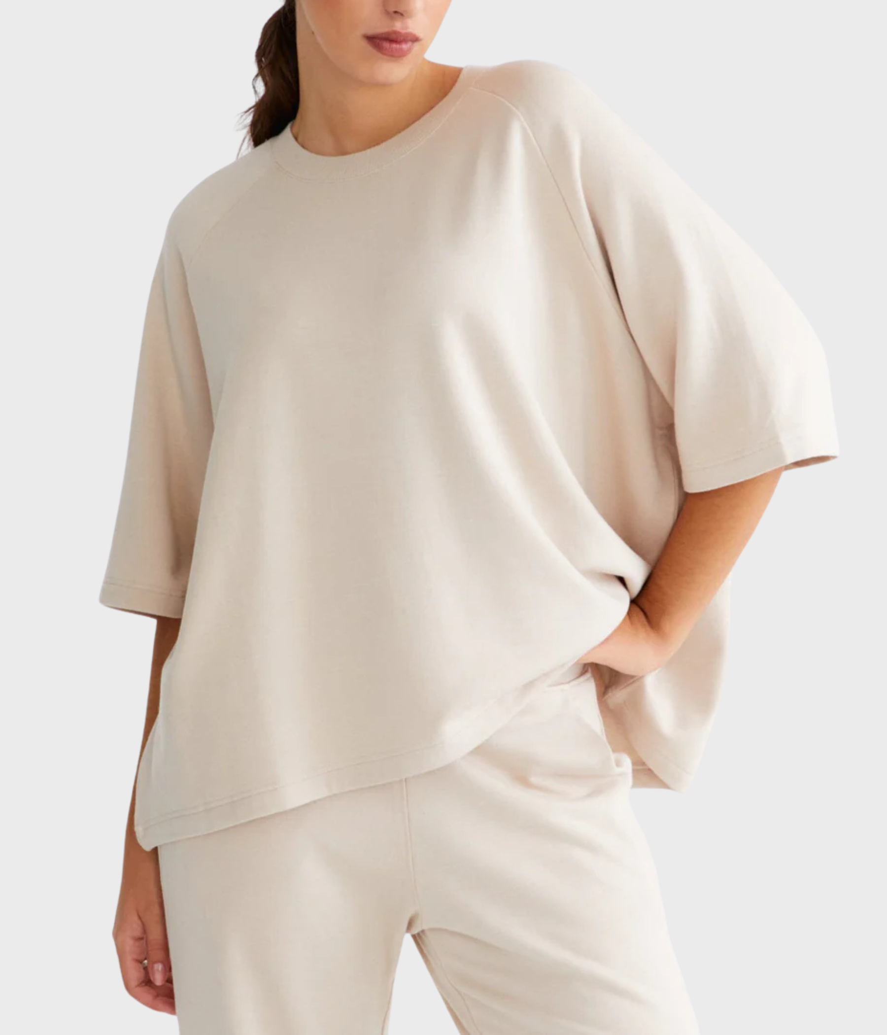 Kortärmad sweatshirt i hållbart material