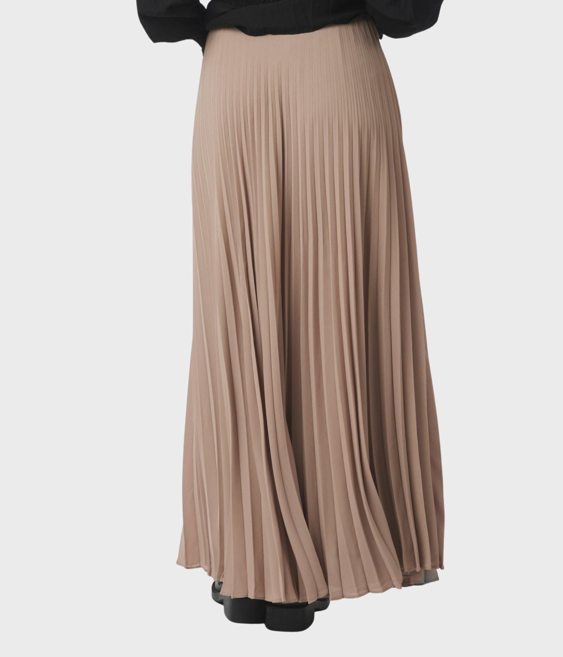 Boni Simple Plisse Skirt (Dark Taupe)