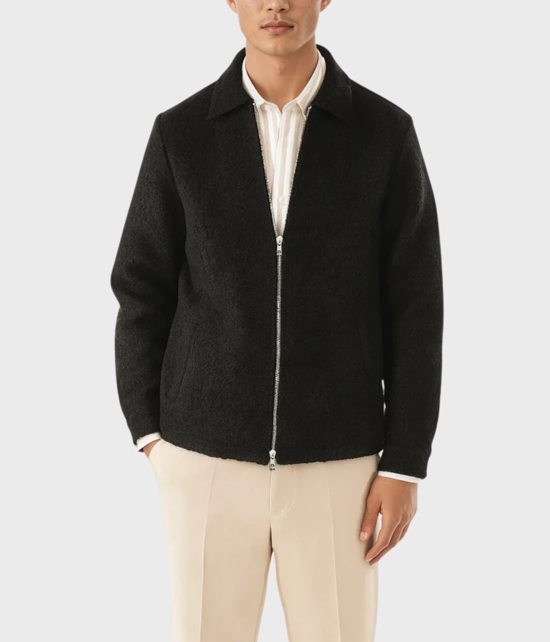Fred Boucle Overshirt (069 Black)