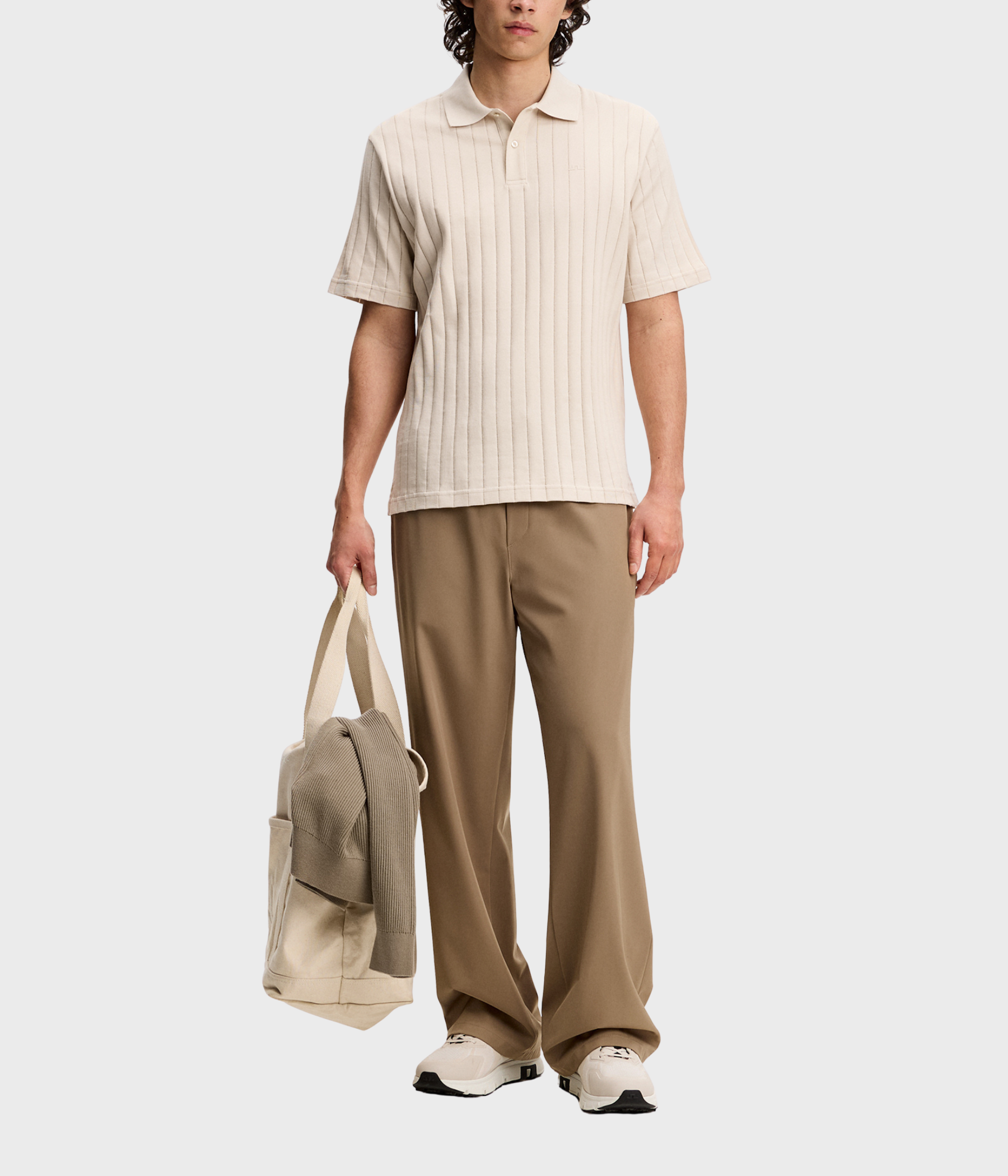 Simon Stripe Polo (U029 Moonbeam)