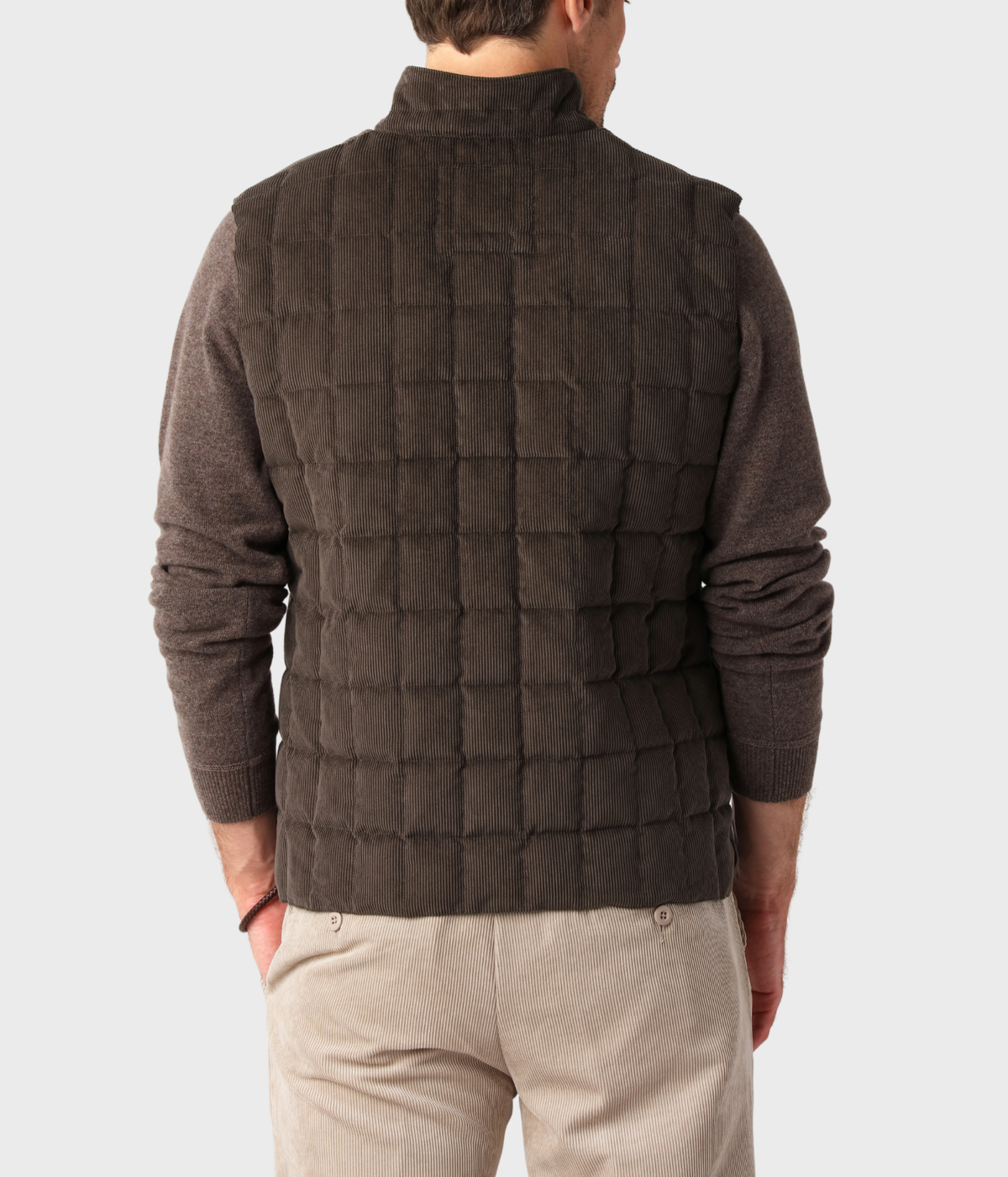 Tech Cord Vest (Chocolate)