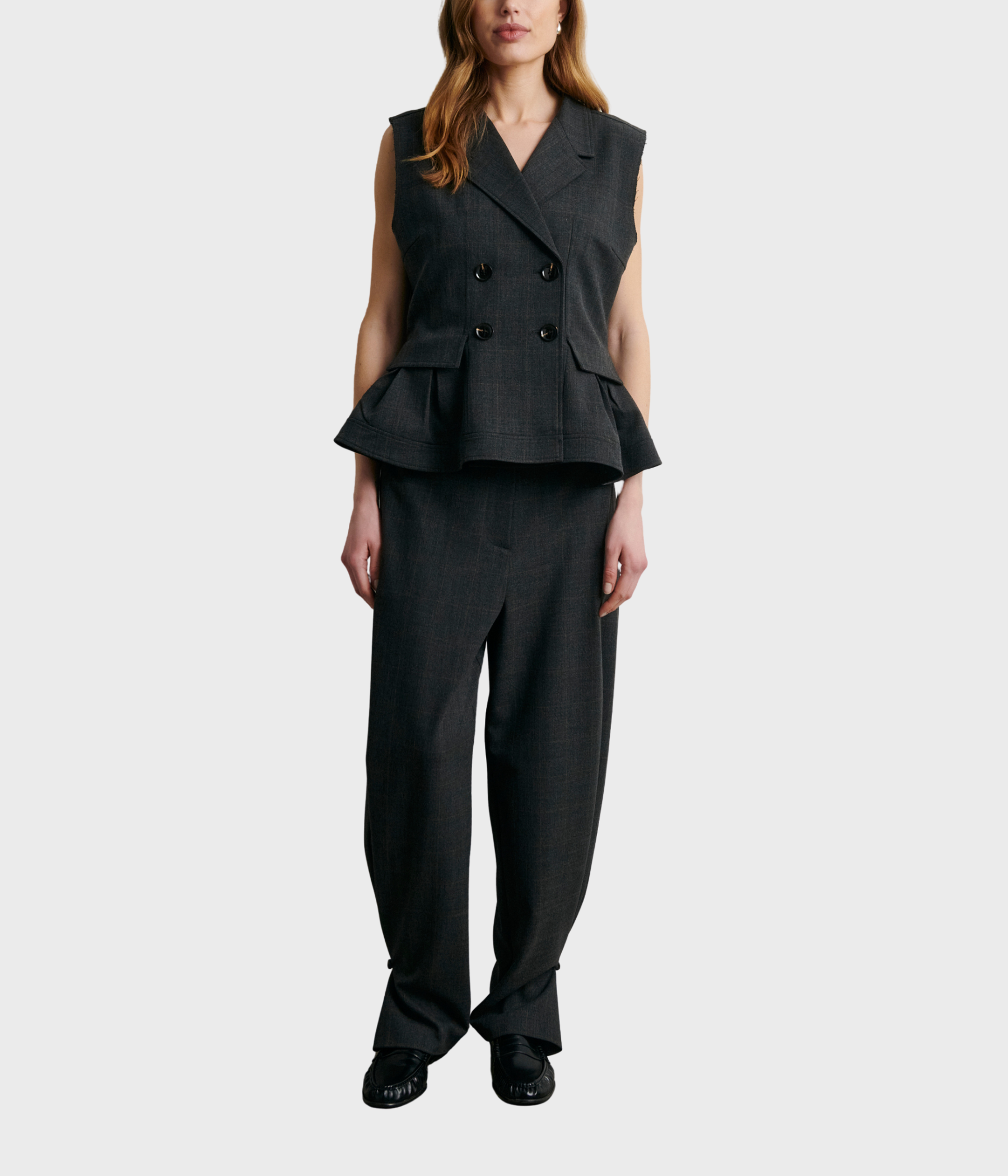 Anjou Trousers (Dark grey melange)