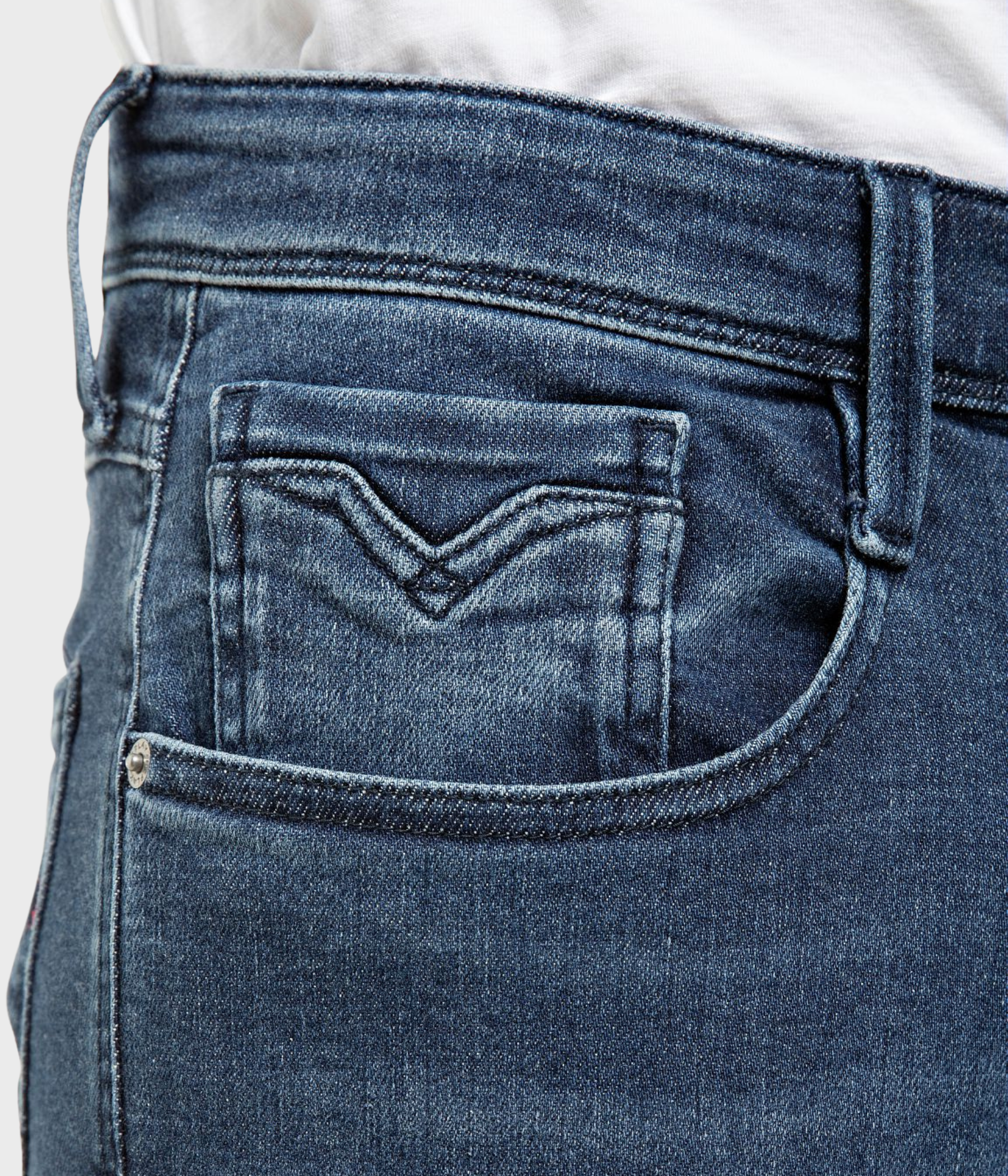 Trousers Anbass C-Stretch (C009 MEDIUM BLUE medium tone enzymatic stone wash)