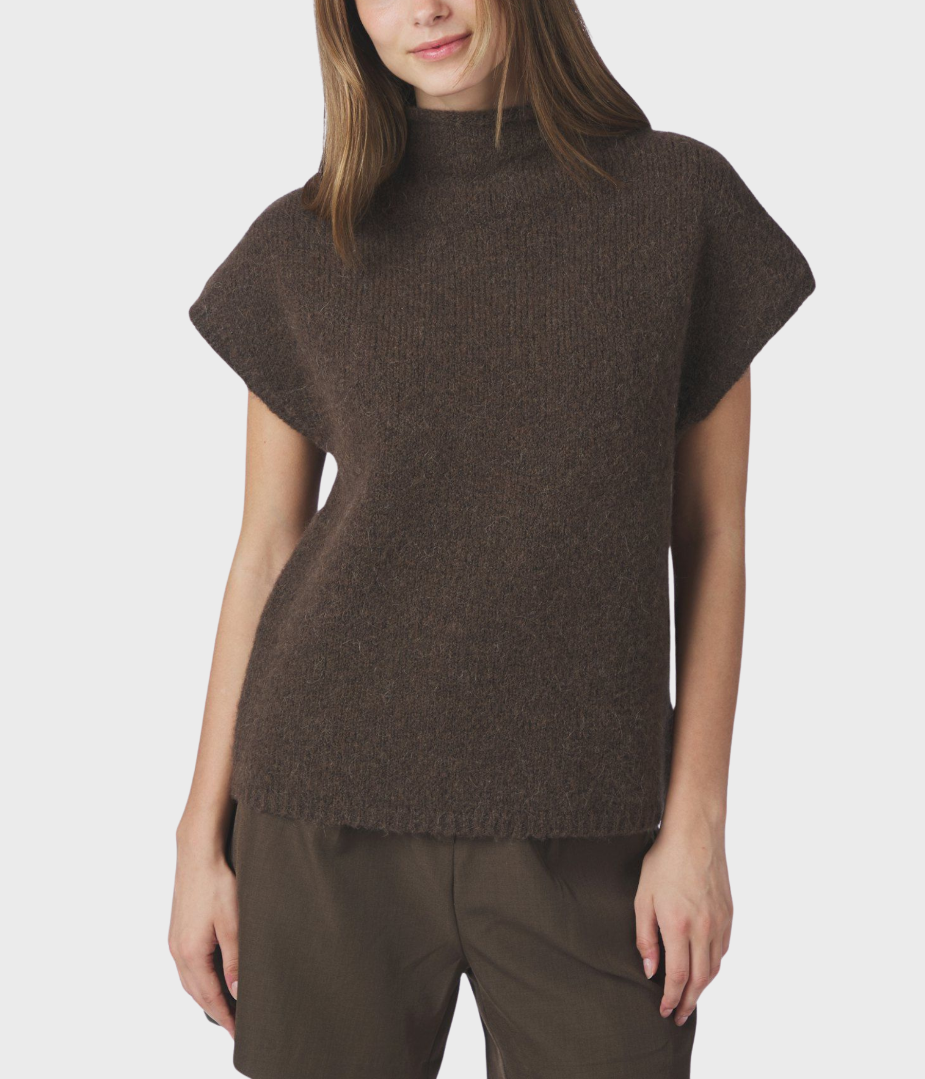 Jona Knit Top (Brown Melange)