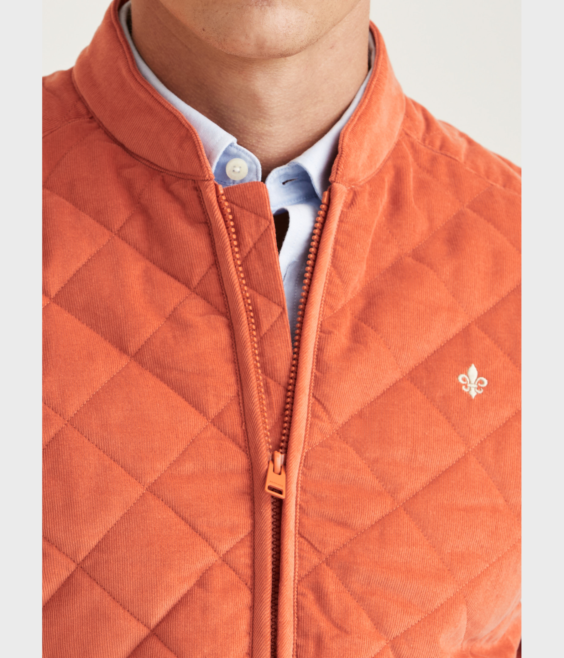 Teddy Quilted Cord Vest (23 ORANGE)