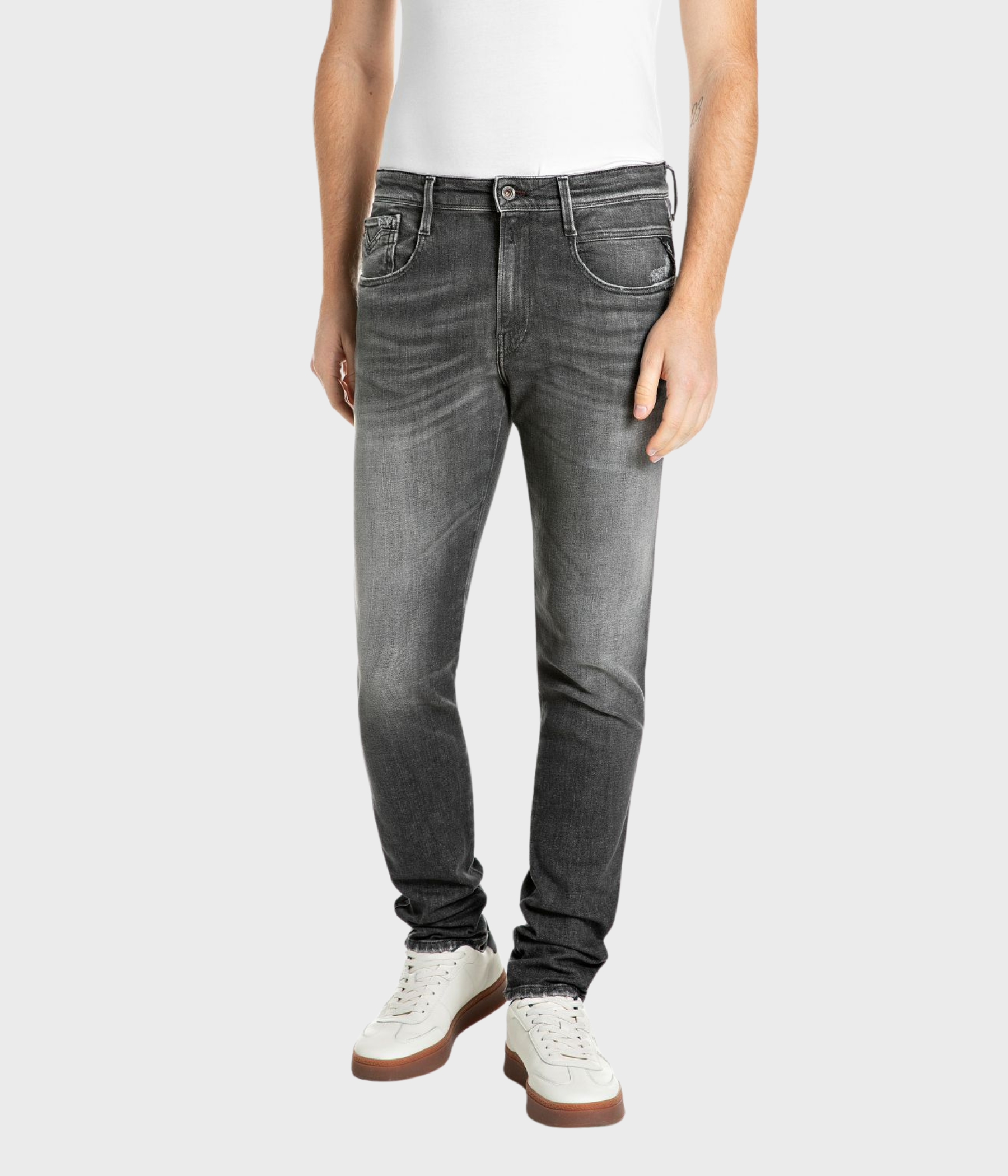 Trousers Anbass Aged (C097 DARK GREY dark stone wash)