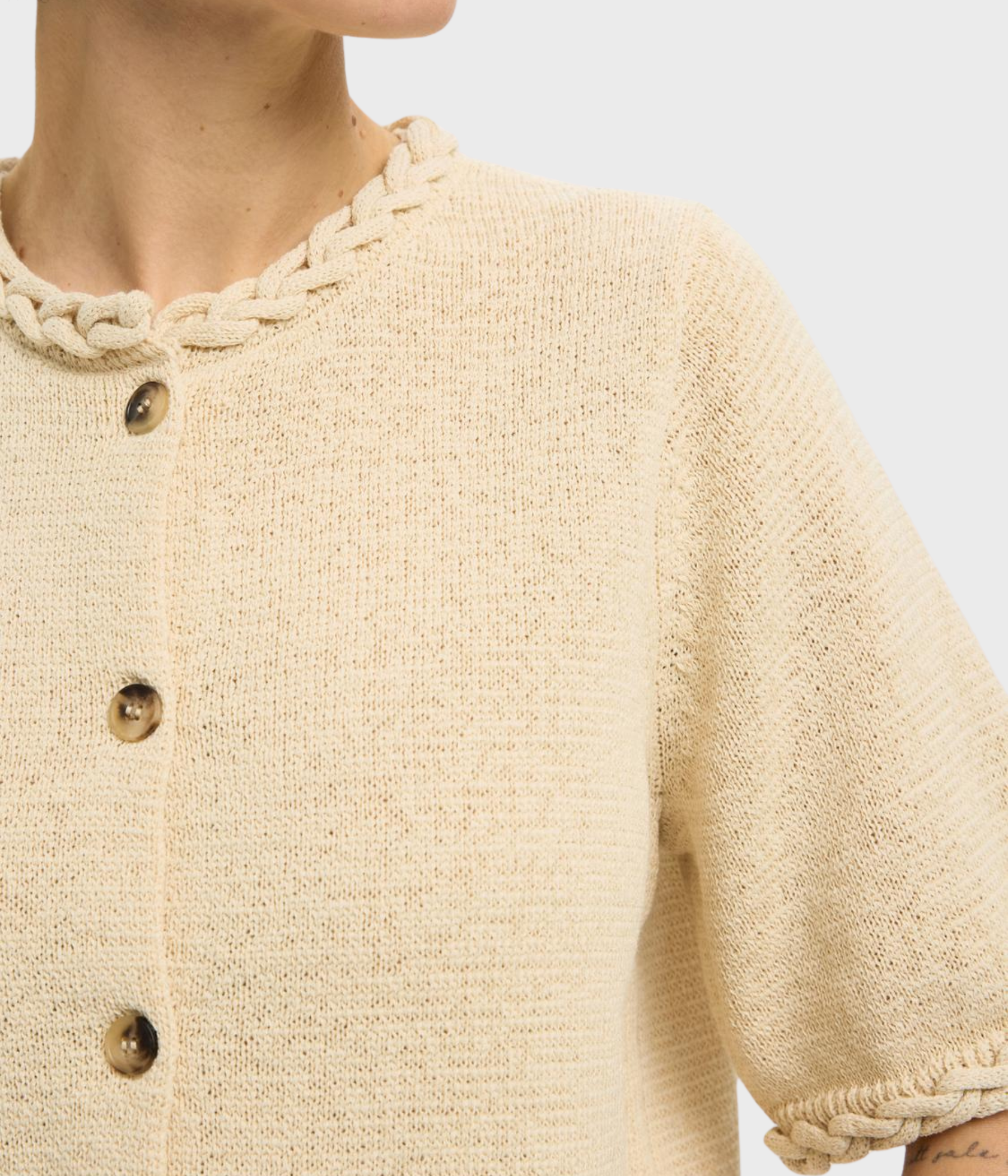 SLFALMA 2/4 KNIT CARDIGAN (Birch)