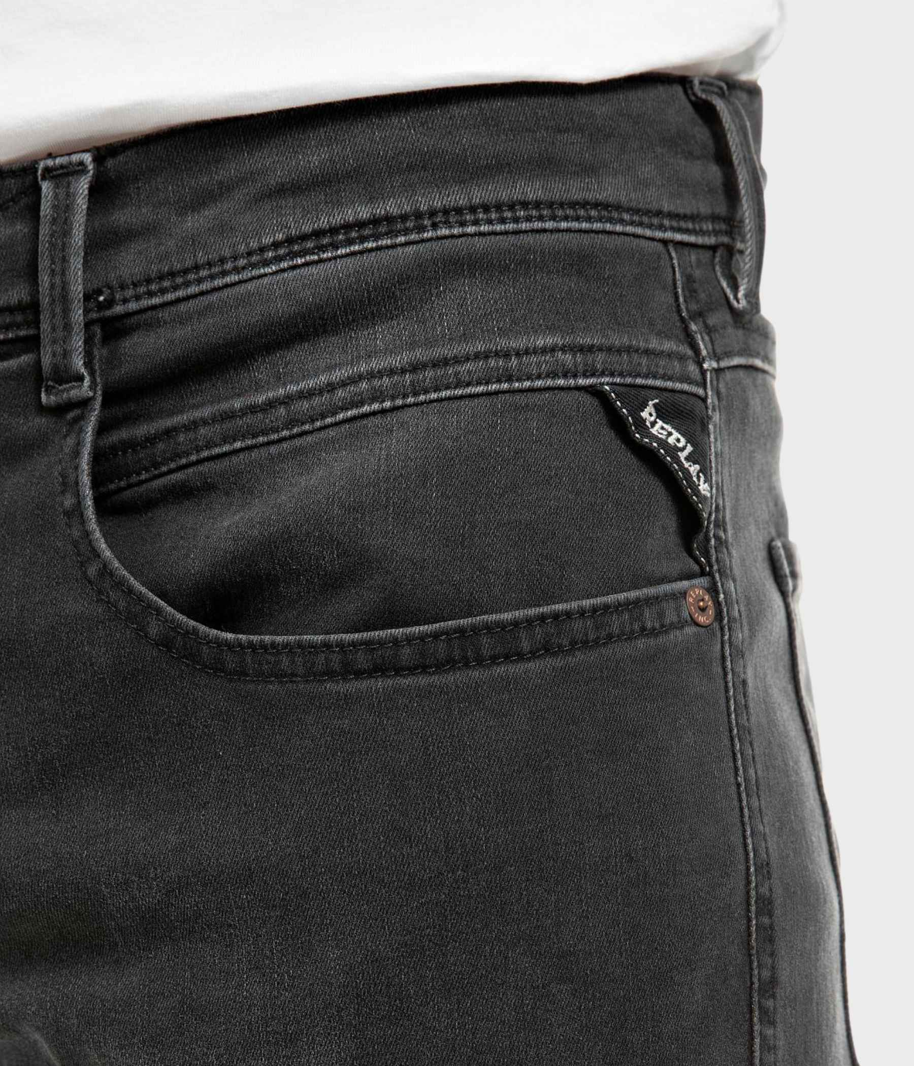 Trousers Anbass Hyperflex (C097 DARK GREY dark enzymatic wash)
