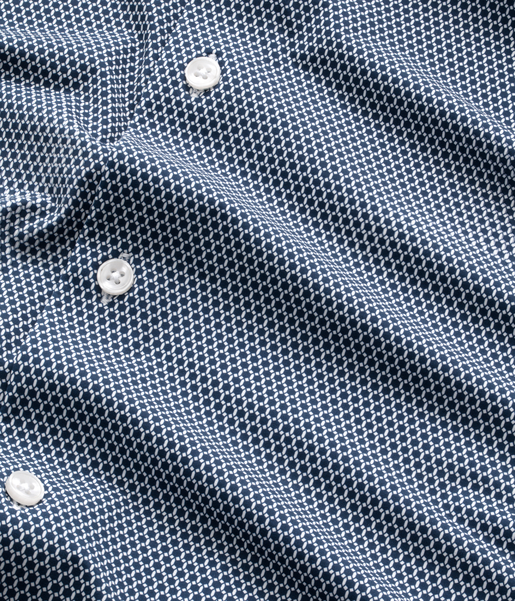 Stretch Shirt. (Navy Prin)