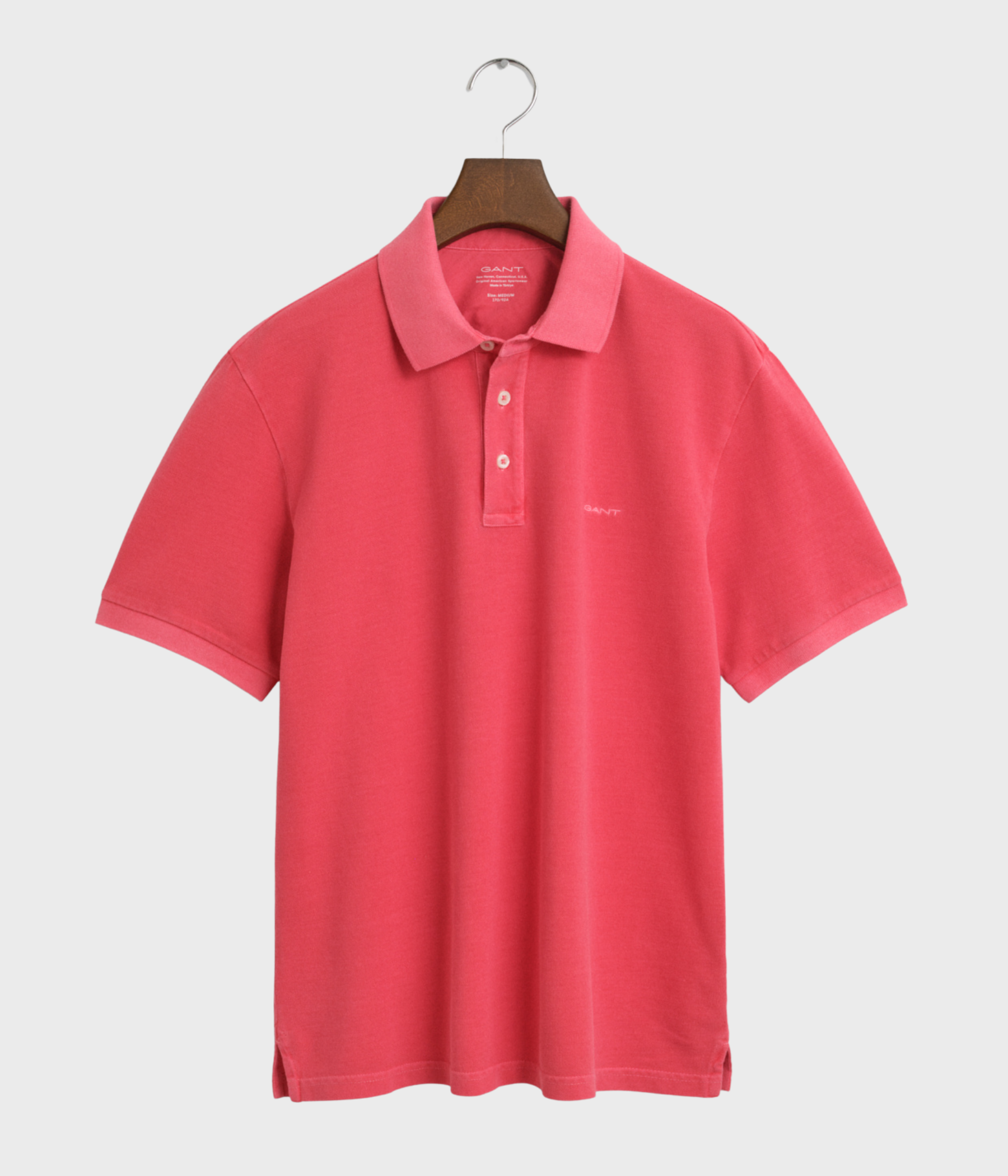 SUNFADED SS POLO (648 WATERMELON RED)
