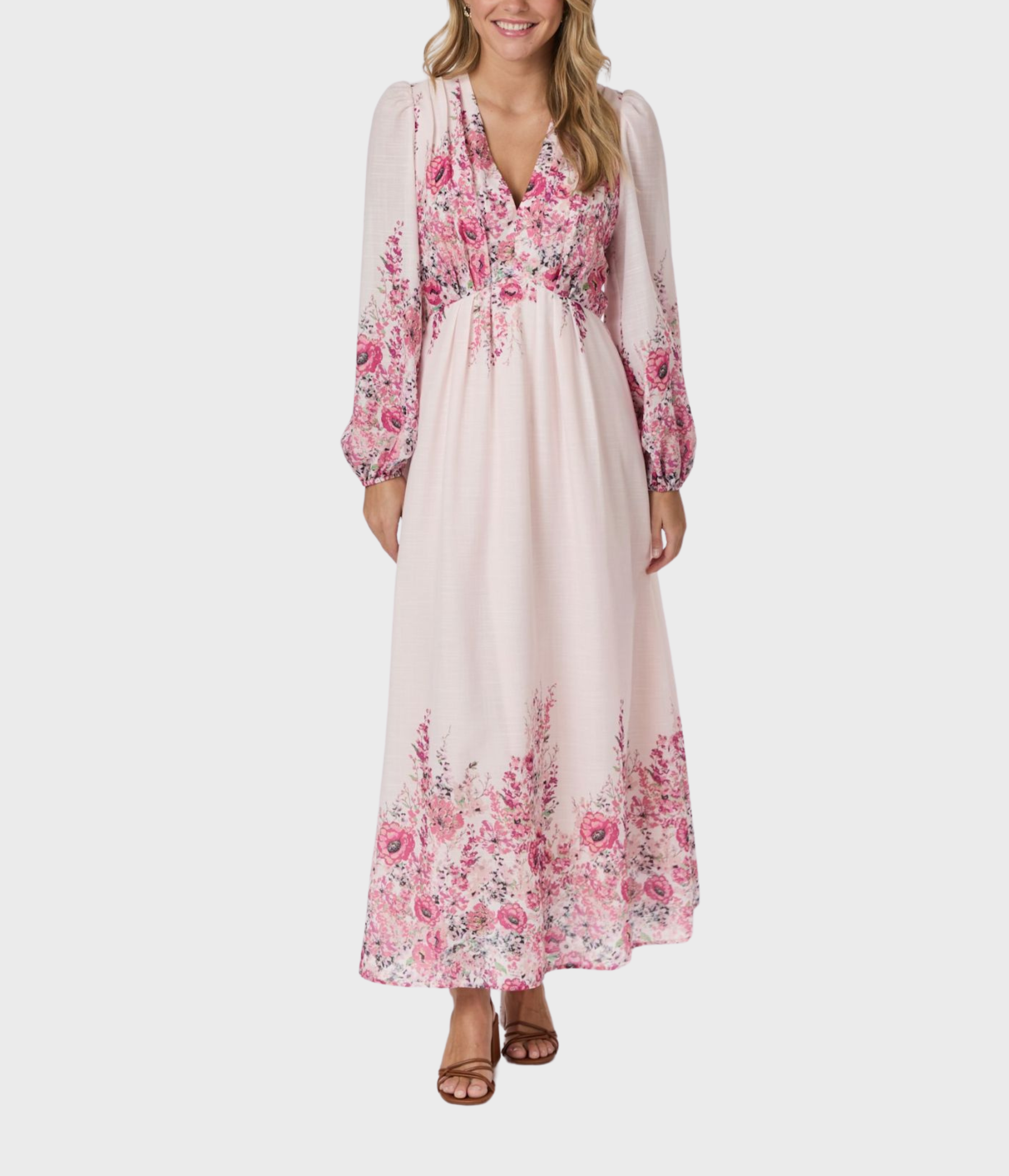 Silfi Flower Print Dress (165 Rose)