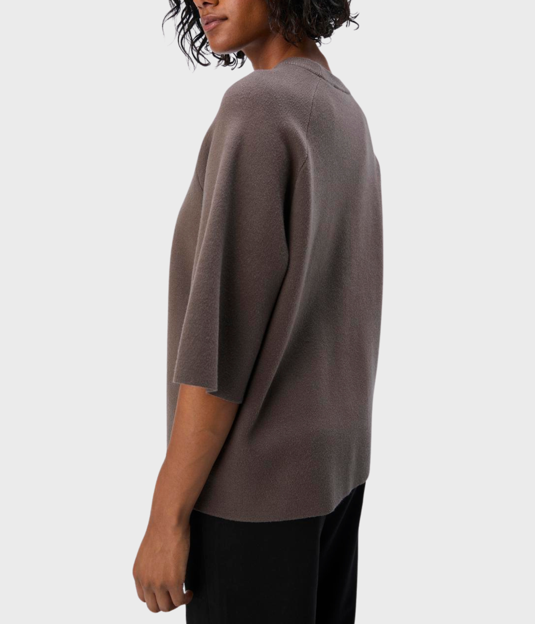 OBJREYNARD 2/4 KNIT PULLOVER NOOS (Morel)