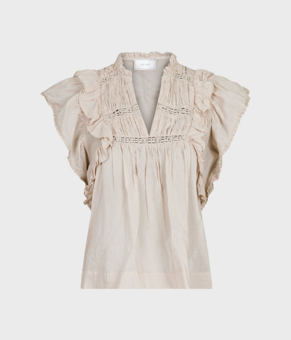 Jayla S Voile Top (213 Sand)