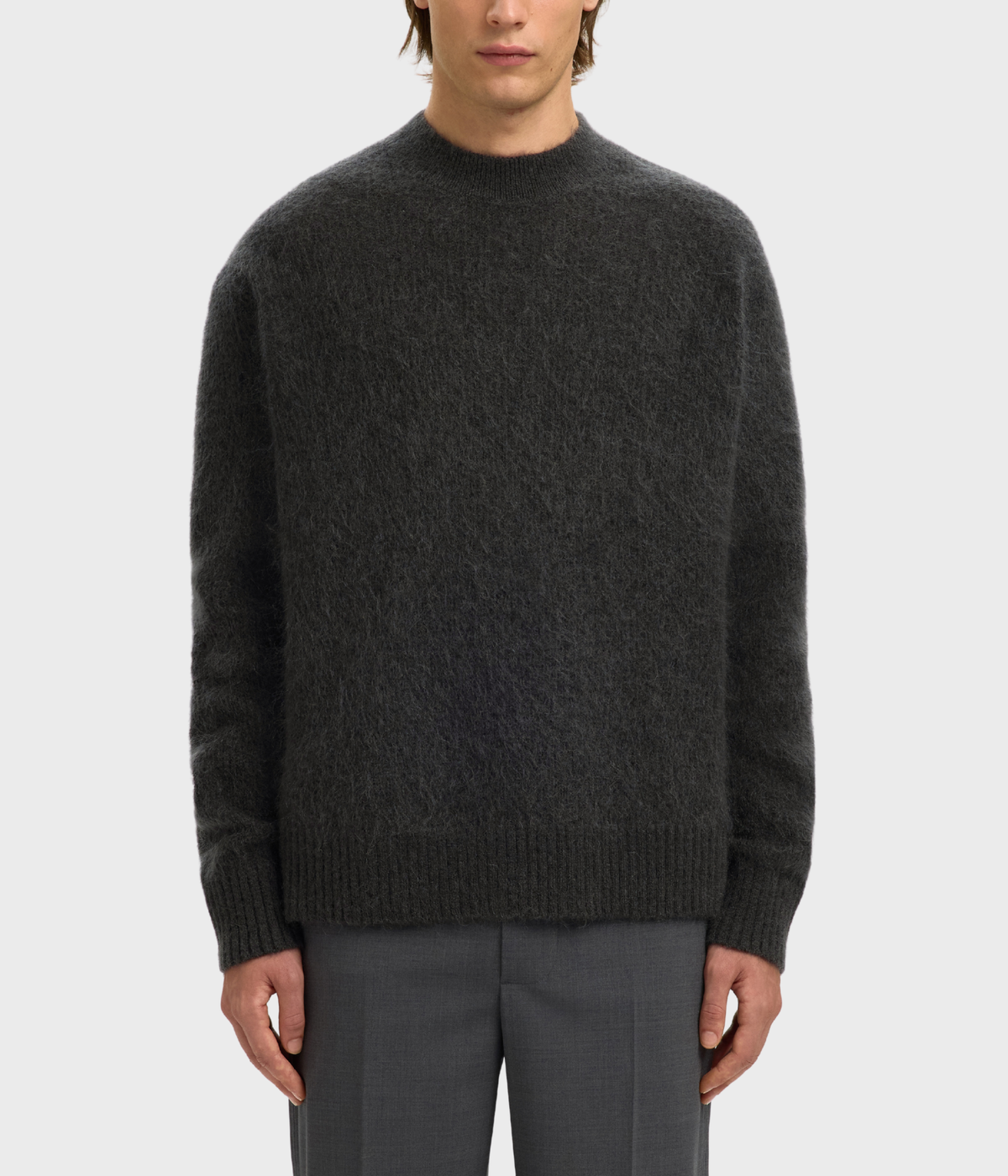 Slmmeis Edit Ls Crew Neck (Anthracite)