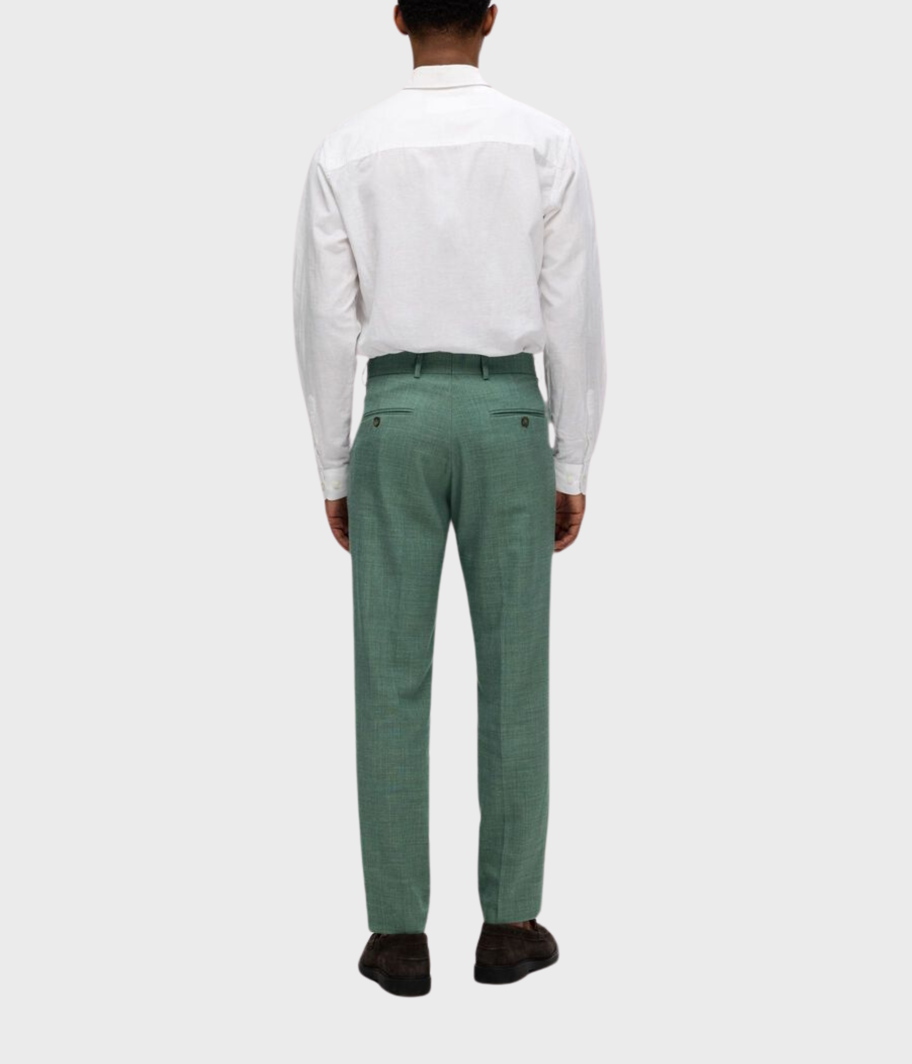 SLHSLIM-OASIS LINEN TRS NOOS (Light Green Melange)