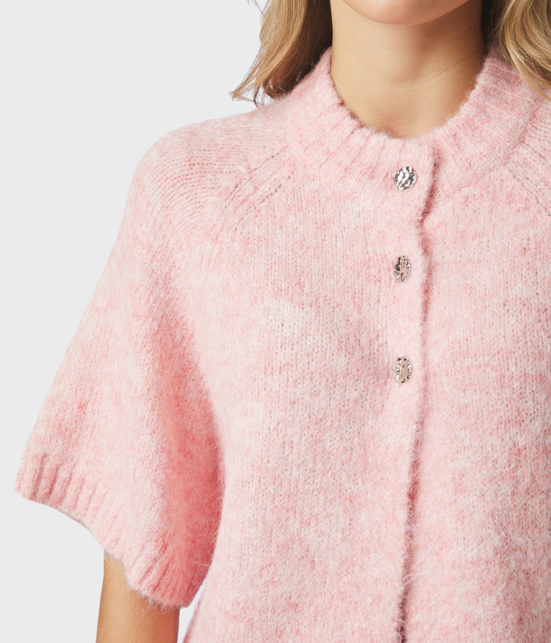 Benuta Fluffy Knit Cardigan. (754 Light pink) - D.O. Design Only