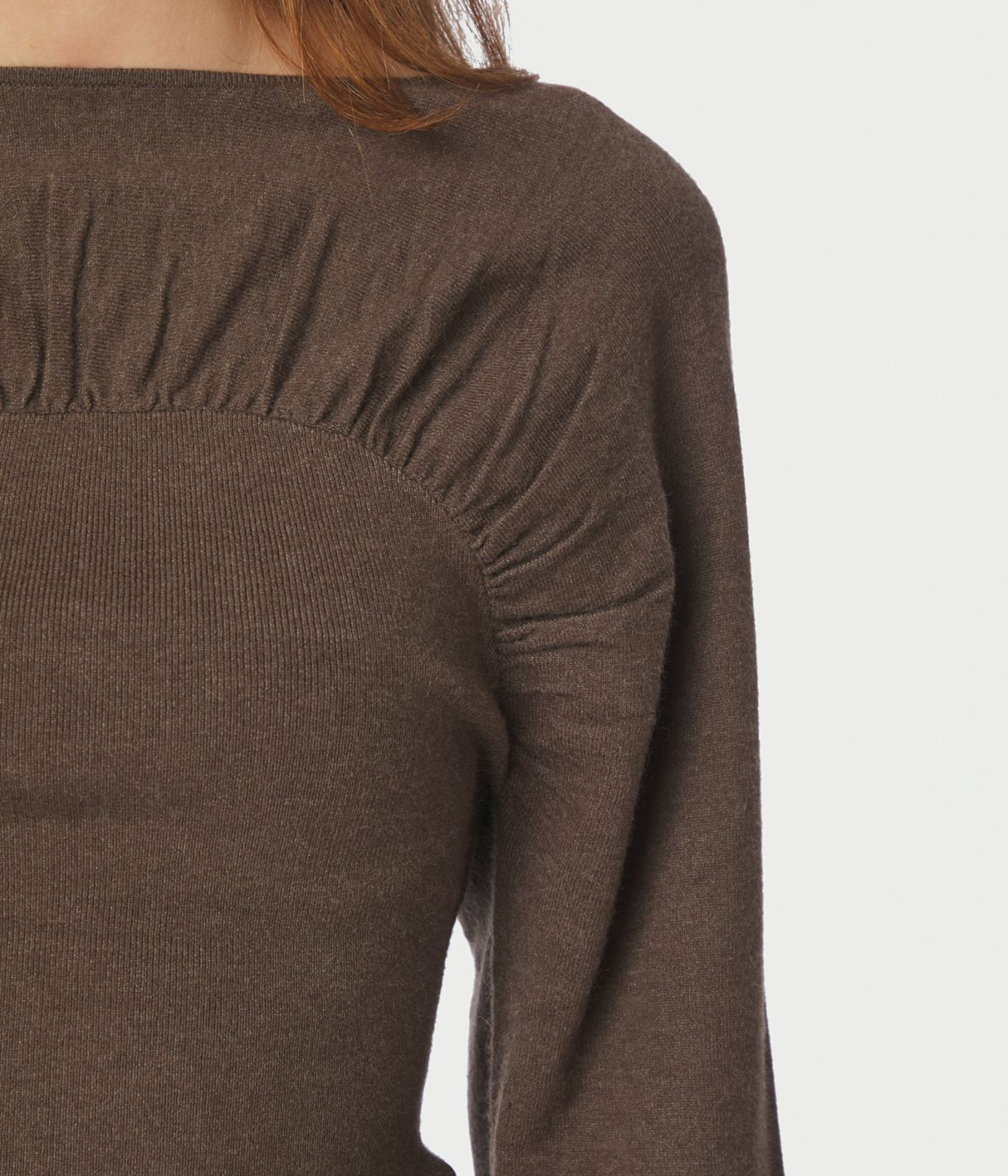 Kaiba Knit Blouse (205 Brown Melange)