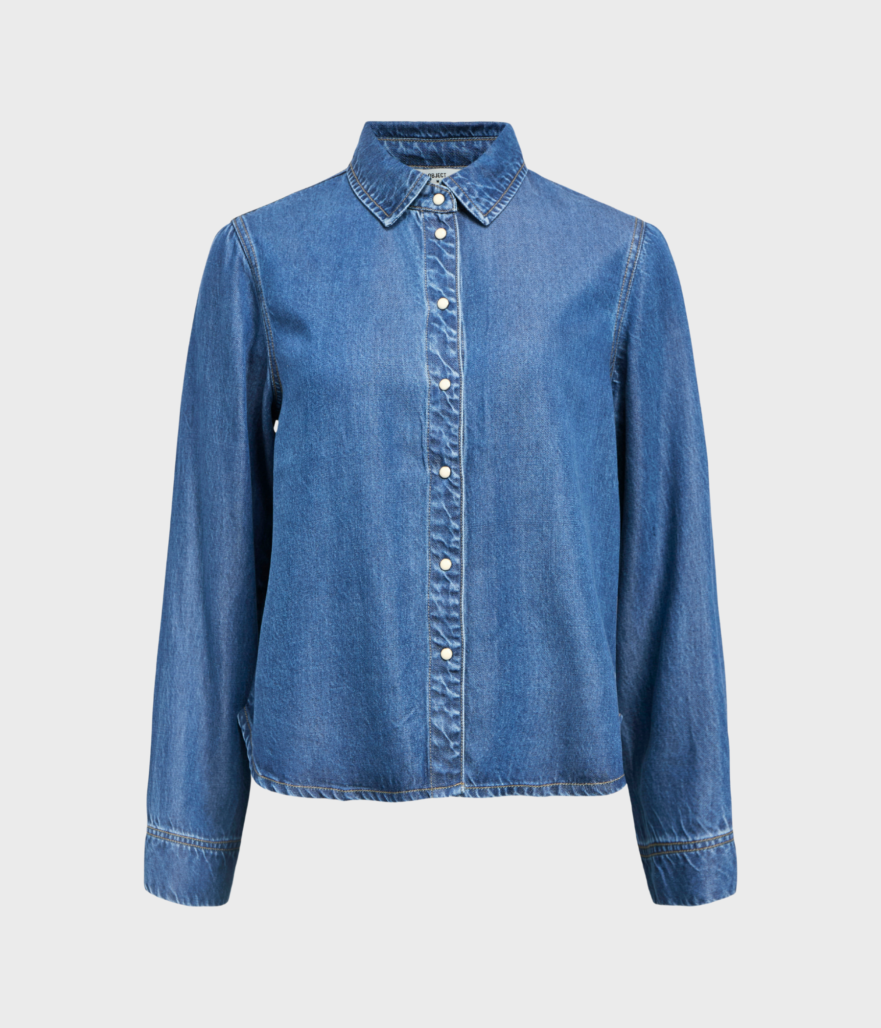 OBJFRAME LO L/S SHIRT NOOS (Medium Blue Denim)