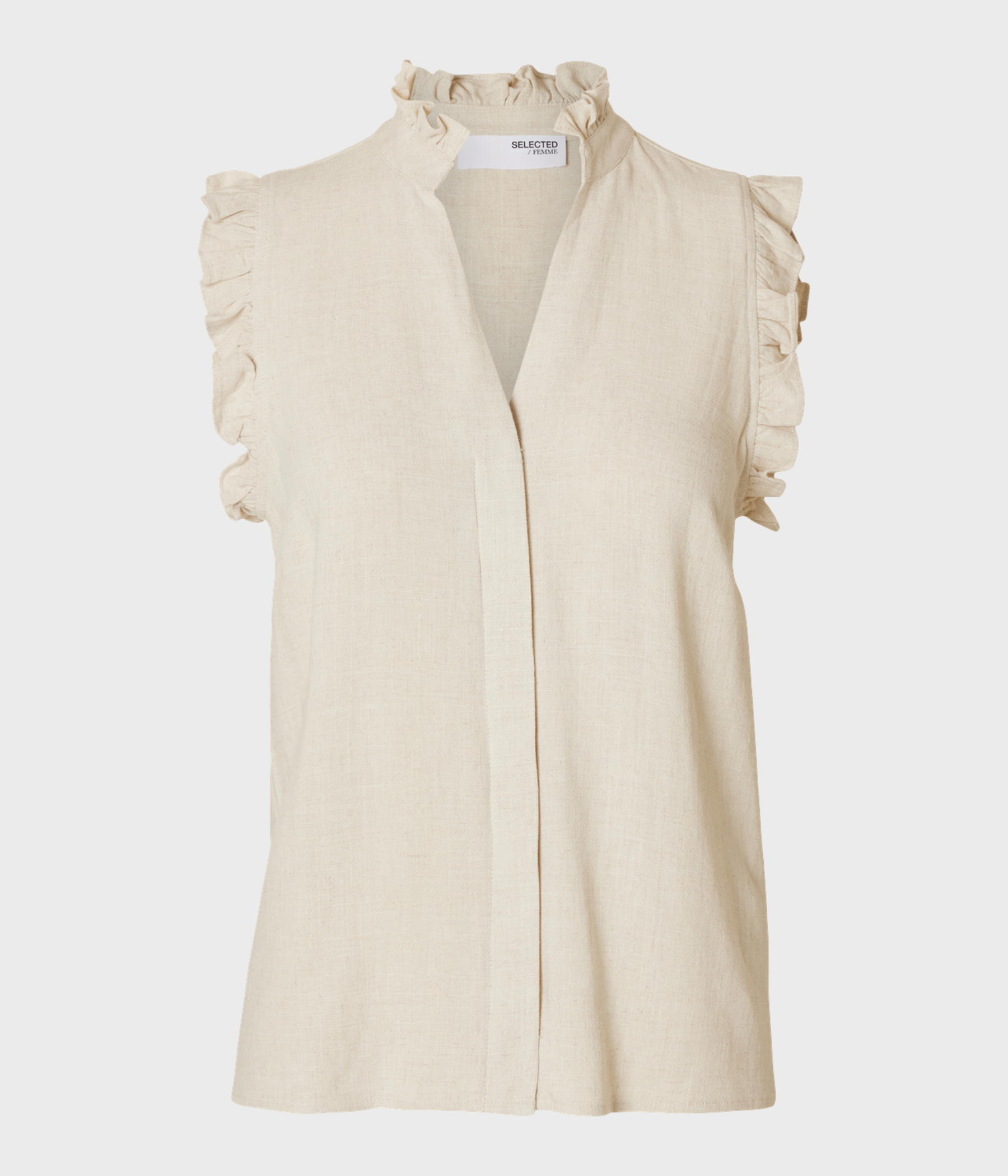 SLFVIVA SL RUFFLE TOP NOOS (Sandshell)