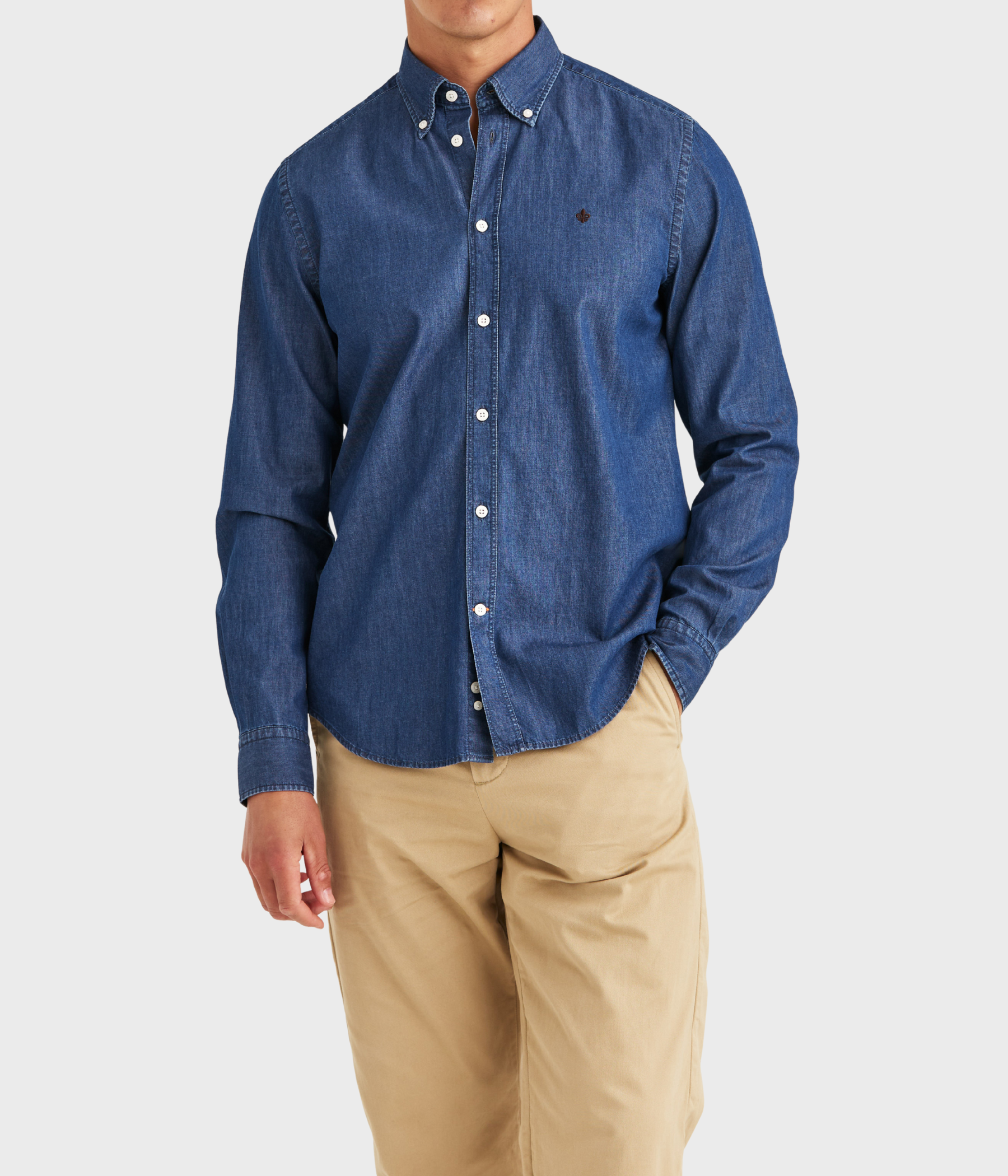 Light Denim Shirt-Slim Fit. (63 Blue)