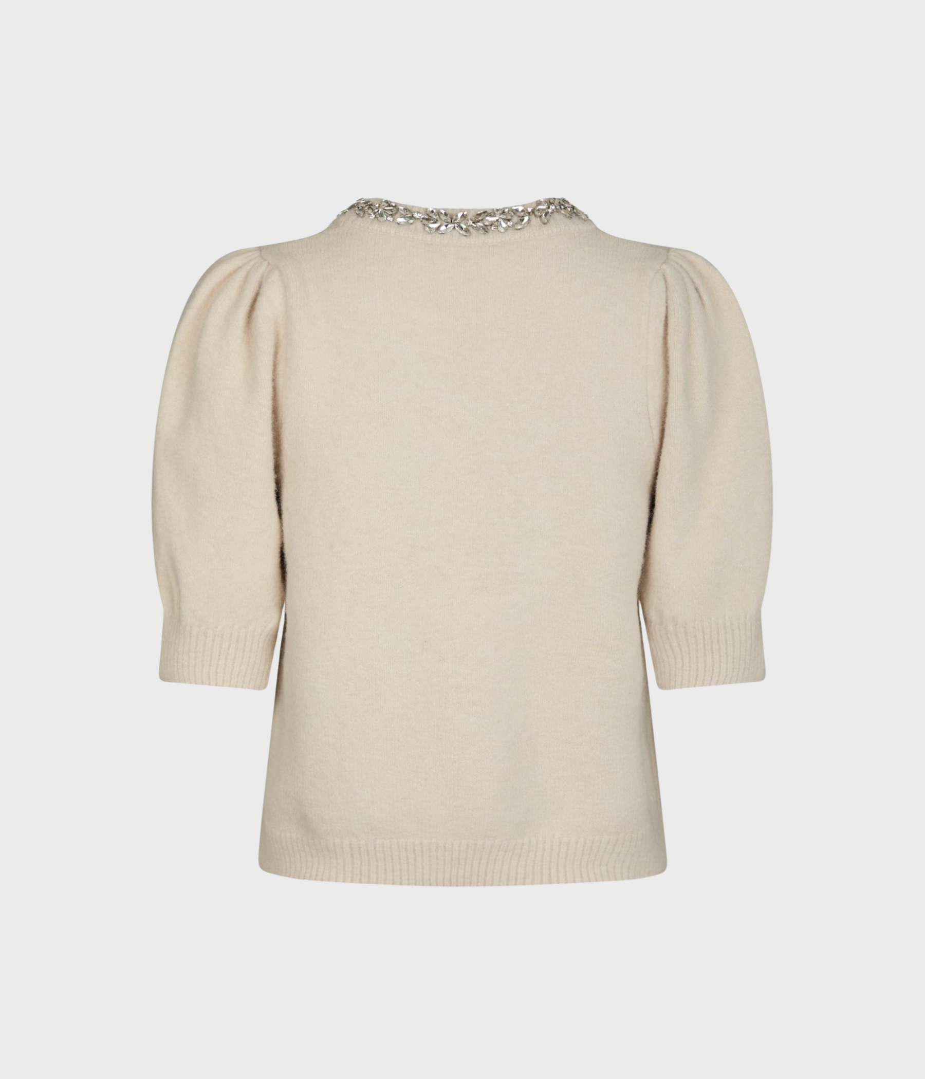 Maia Stone Knit Blouse. (124 Ivory)
