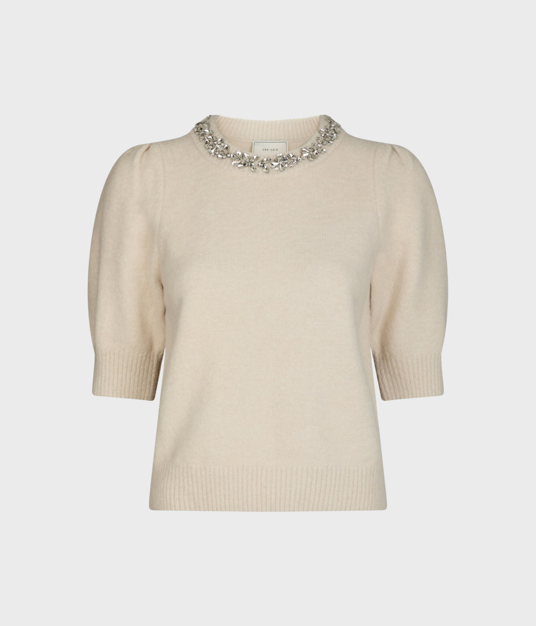 Maia Stone Knit Blouse. (124 Ivory)
