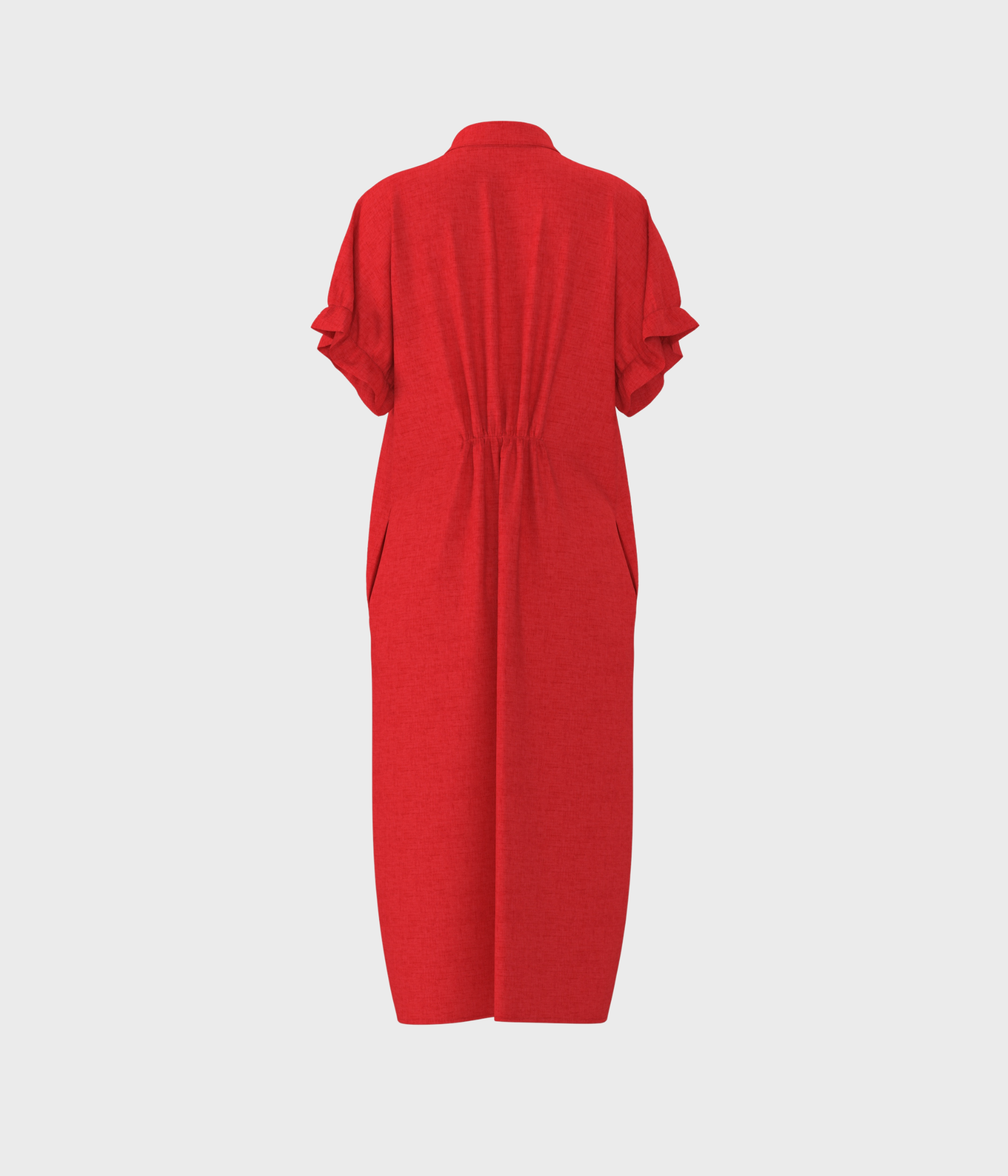 OBJSANNE TIANA S/S DRESS NOOS (Flame Scarlet)