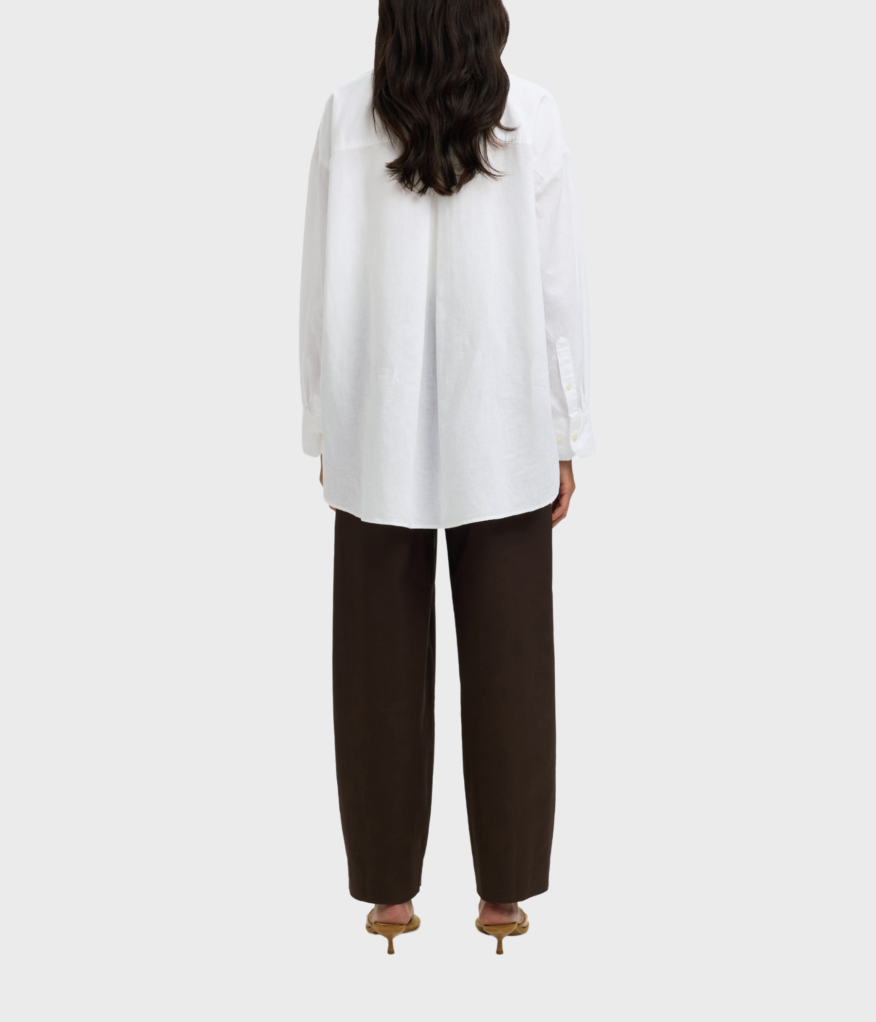 SLFCLEO OVERSIZE LINEN BLEND SHIRT NOOS (Bright White)