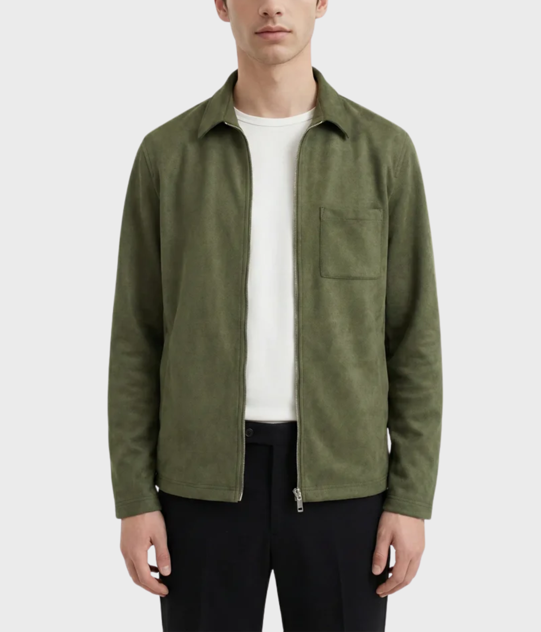 Neo Vegan Suede Overshirt 2.0 (Forest Green)