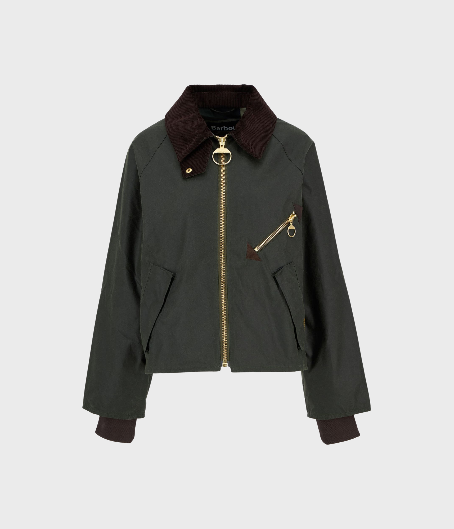 Barbour Arlene Wax Jacket (OL52 Fern/Ancient Tartan)
